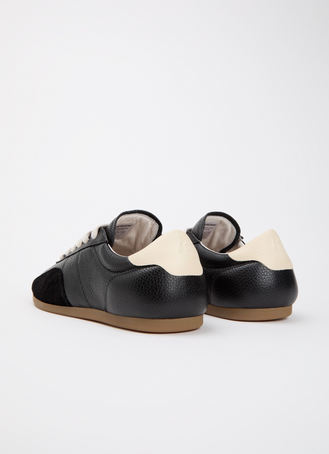 Represent Low-Pro sneaker van leer met suède details - achterkant zwart