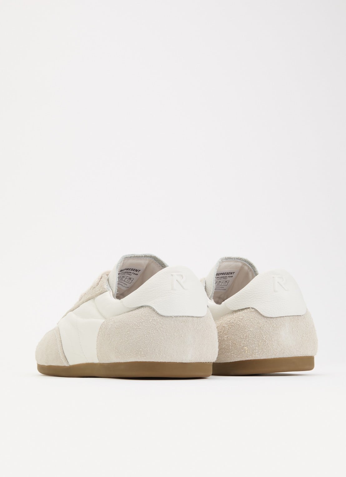 Represent Low-Pro sneaker van leer met suède details - achterkant 2 wit