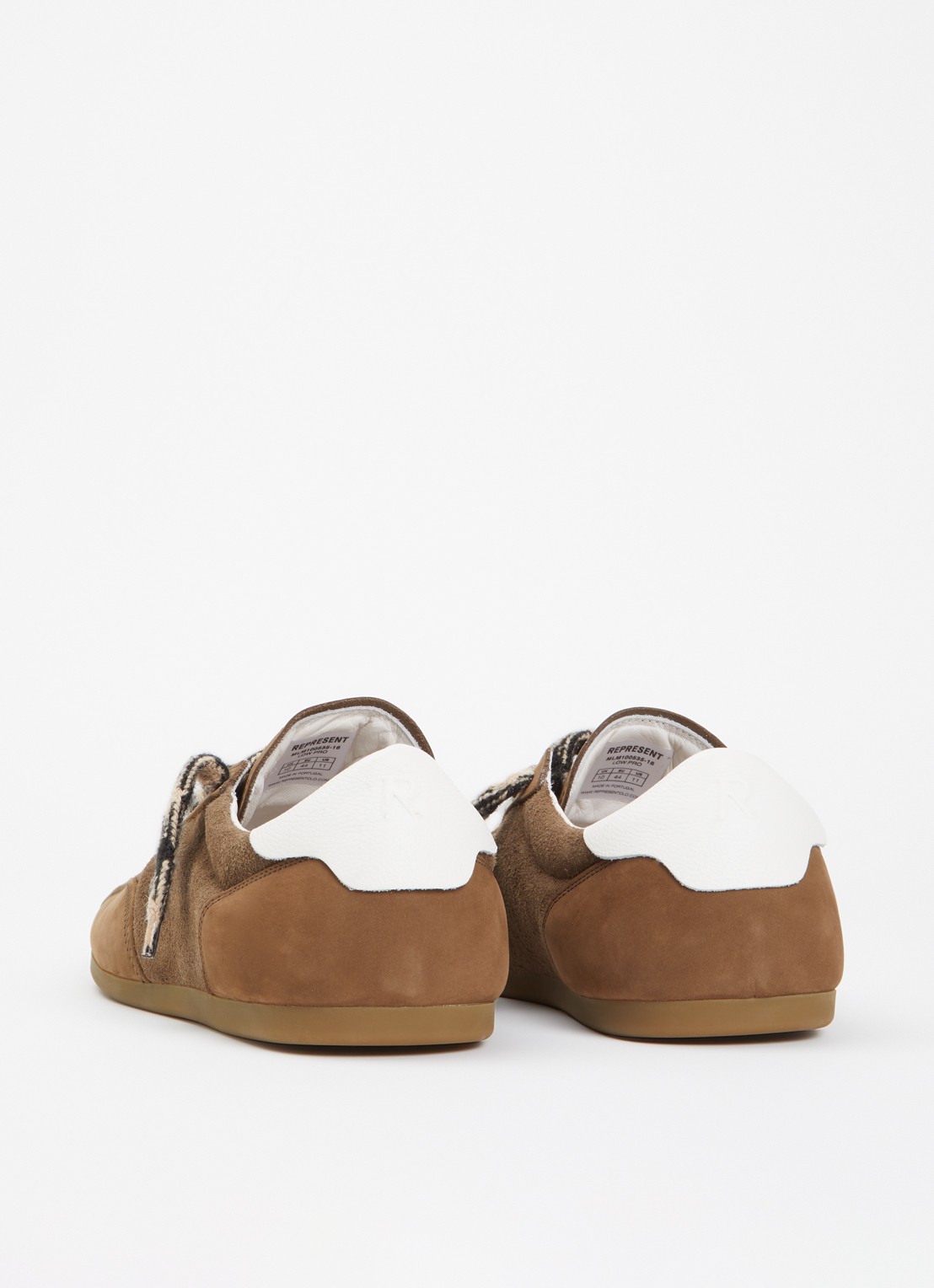 Represent Low Pro sneaker van suède met nubuck details - achterkant bruin