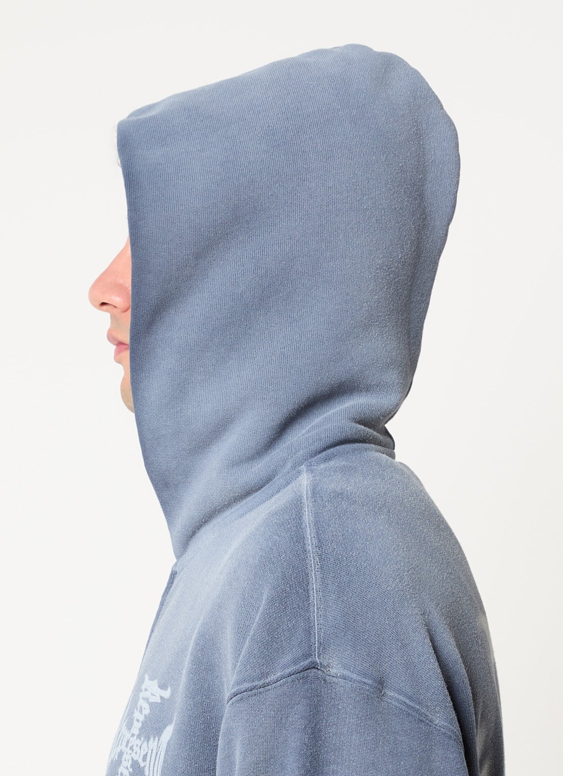 Represent MH Shrunken sweatvest met logo en verwassen afwerking - detail 2 staalblauw