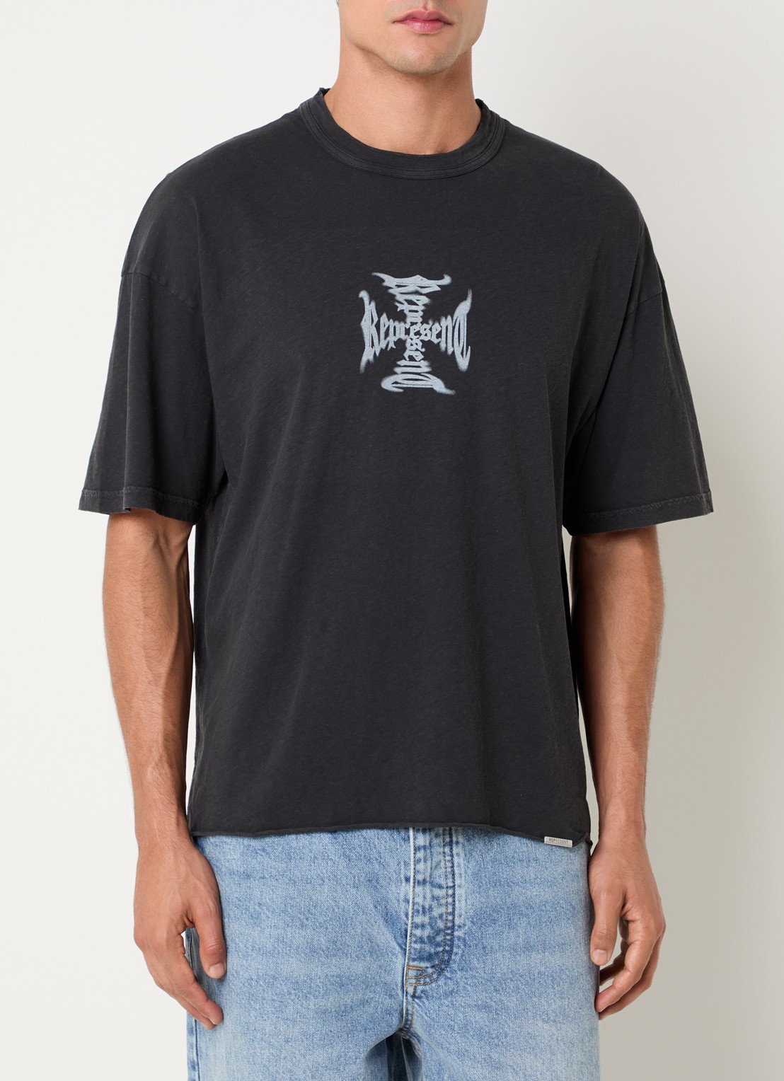 Represent MH V2 T-shirt met logo- en backprint - achterkant zwart