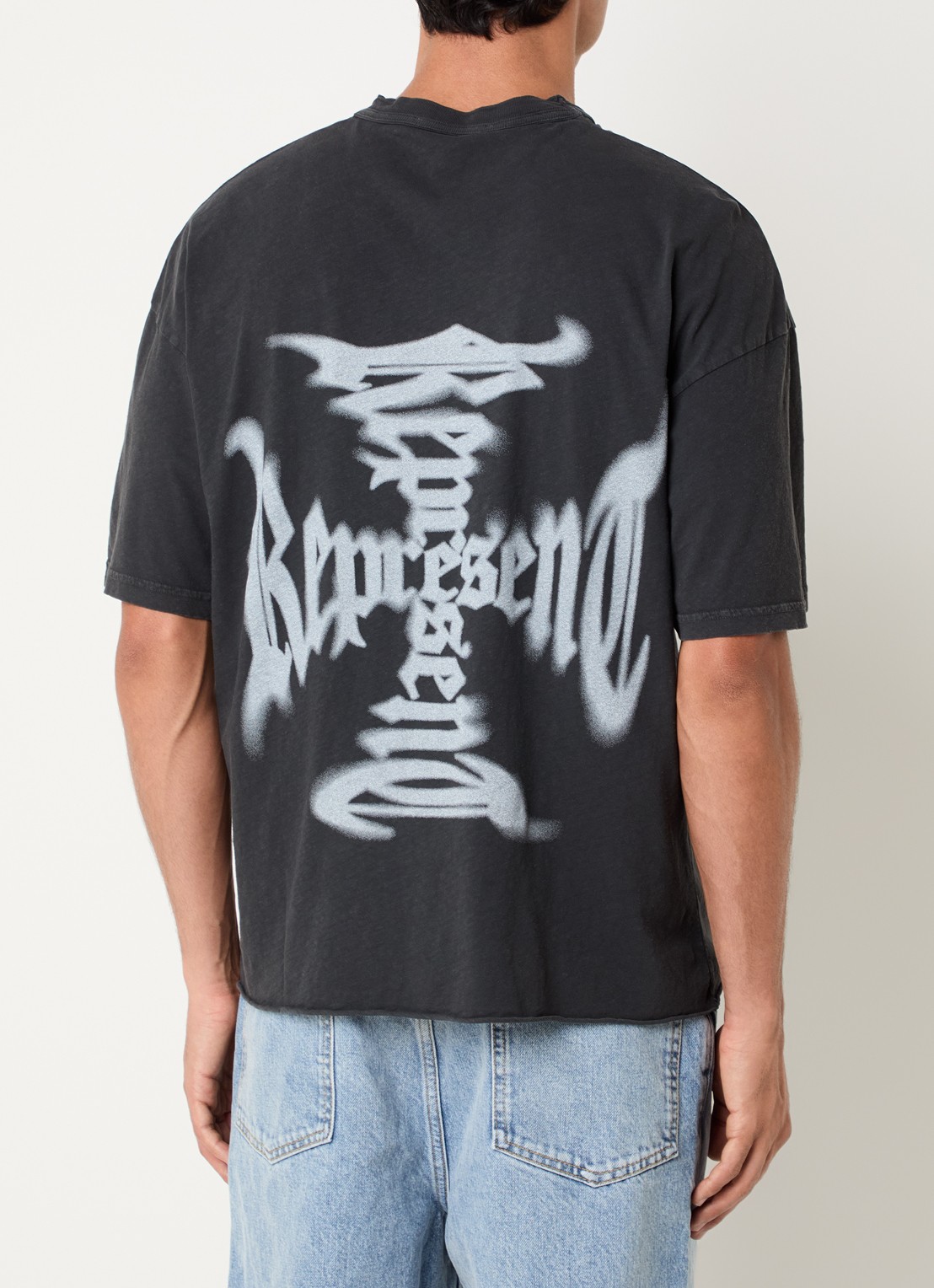 Represent MH V2 T-shirt met logo- en backprint - detail 4 zwart