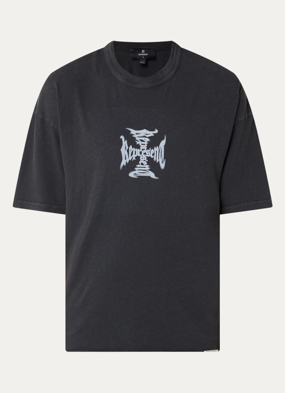 Represent MH V2 T-shirt met logo- en backprint - voorkant 2 zwart