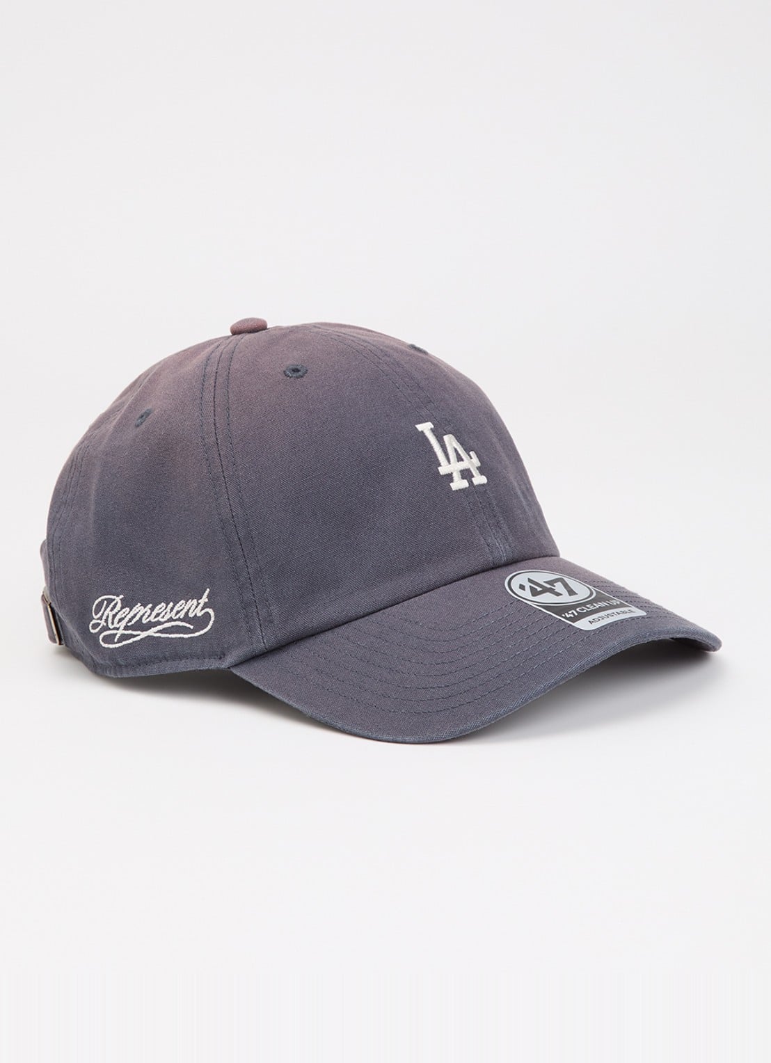 Represent MLB Mini Los Angeles Dodgers pet met logoborduring - voorkant 2 staalblauw