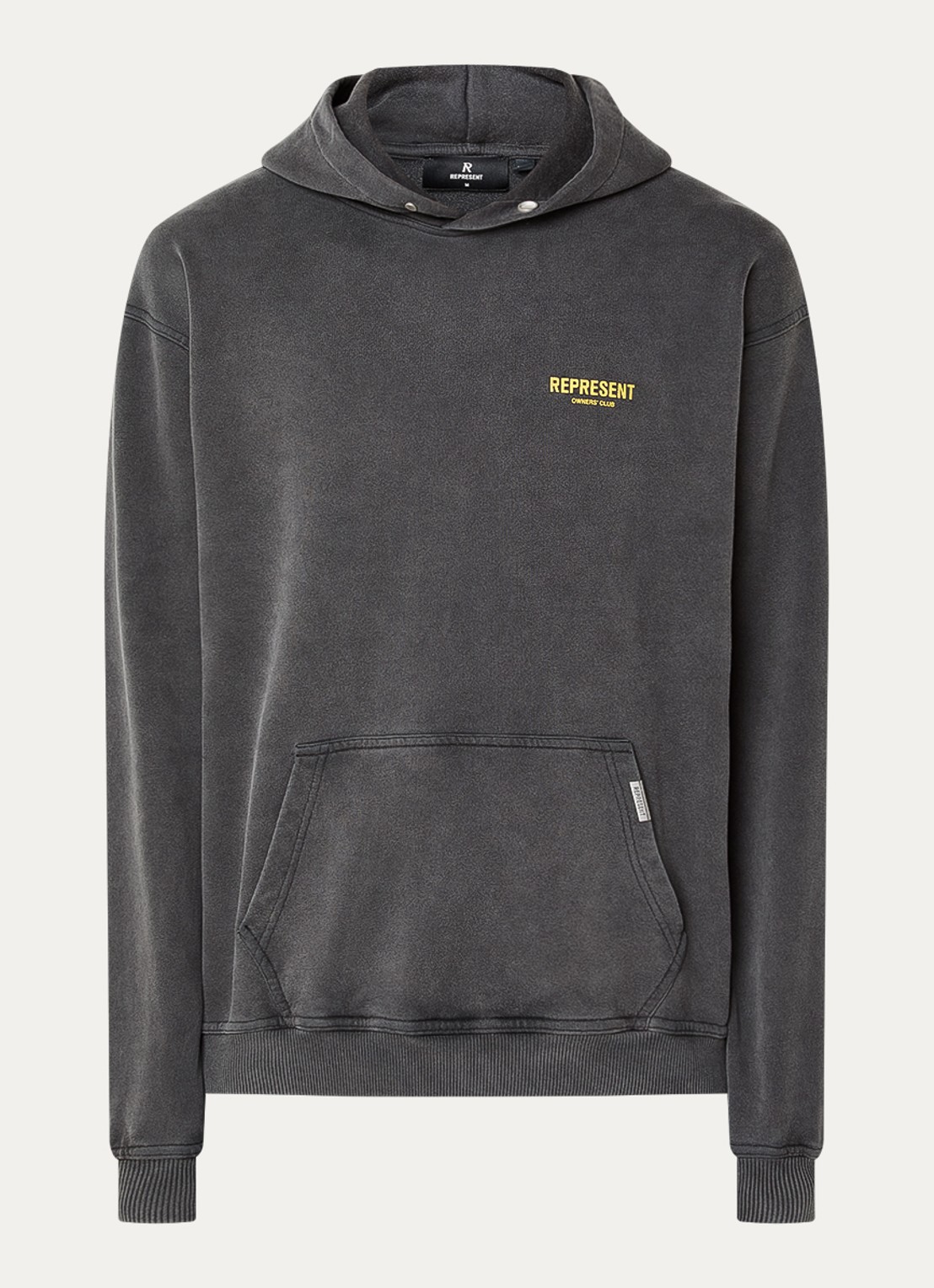 Represent Owners Club hoodie met logo- en backprint - voorkant 2 antraciet