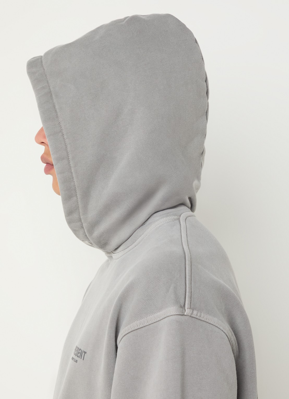 Represent Owners Club hoodie met logo- en backprint - detail 5 grijs
