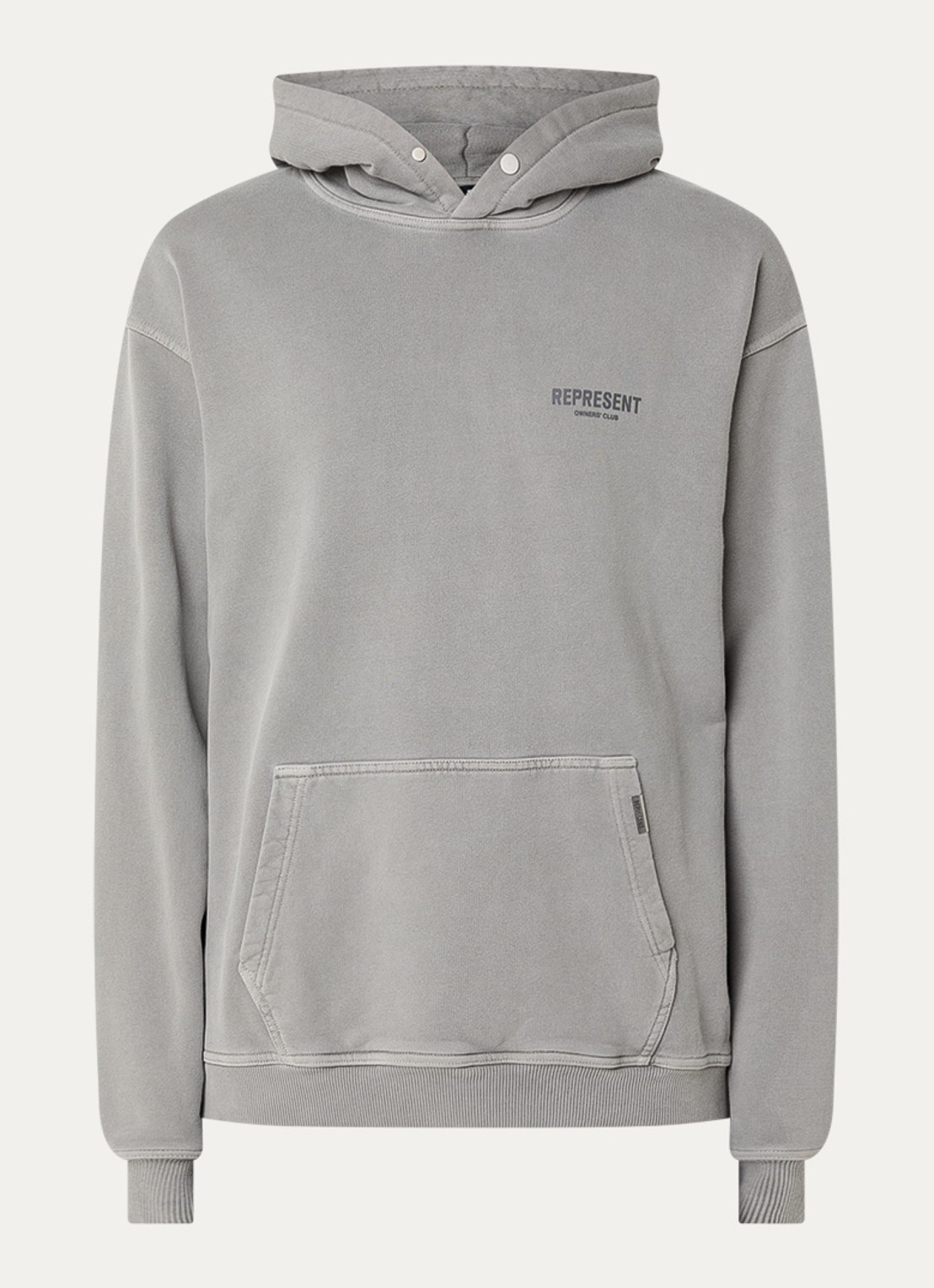 Represent Owners Club hoodie met logo- en backprint - voorkant 2 grijs