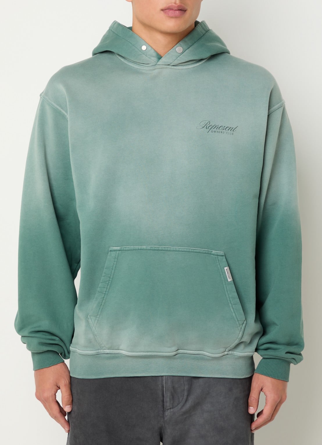 Represent Owners Club hoodie met logo- en backprint - detail 2 groen