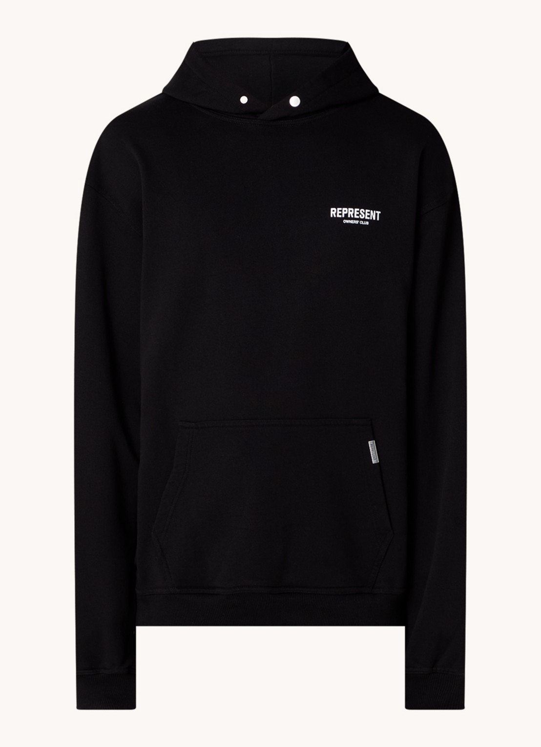Represent Owners Club hoodie met logo- en backprint - voorkant 3 zwart