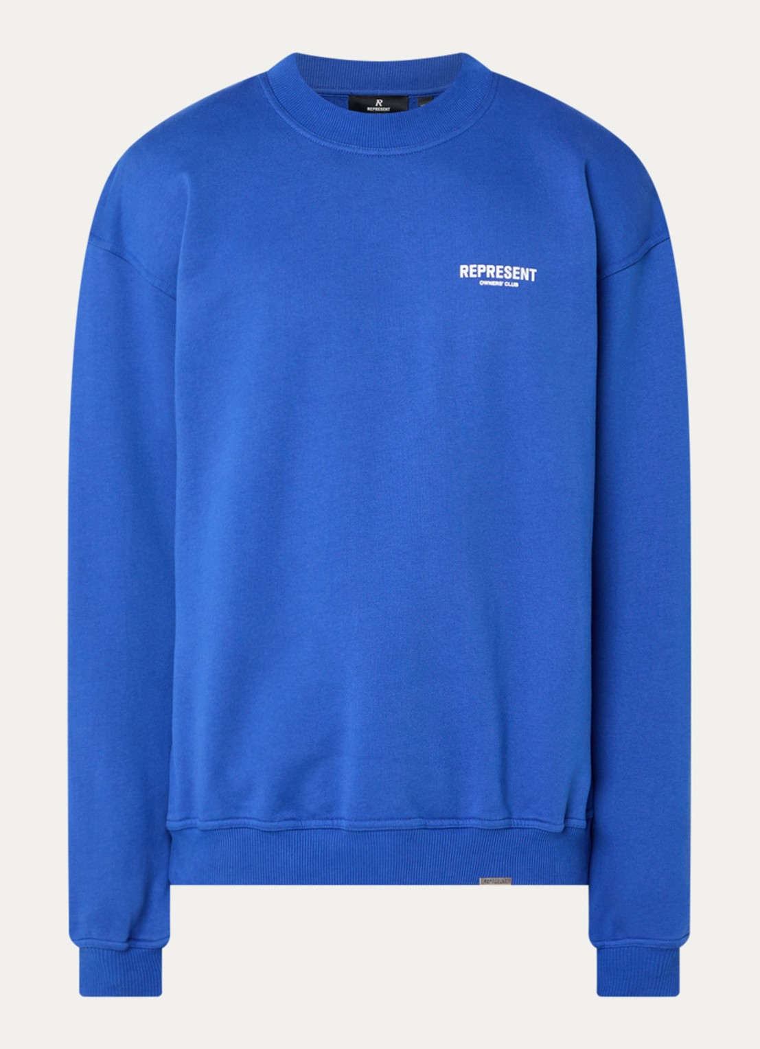 Represent Owners Club sweater met logo- en backprint - voorkant 2 kobaltblauw