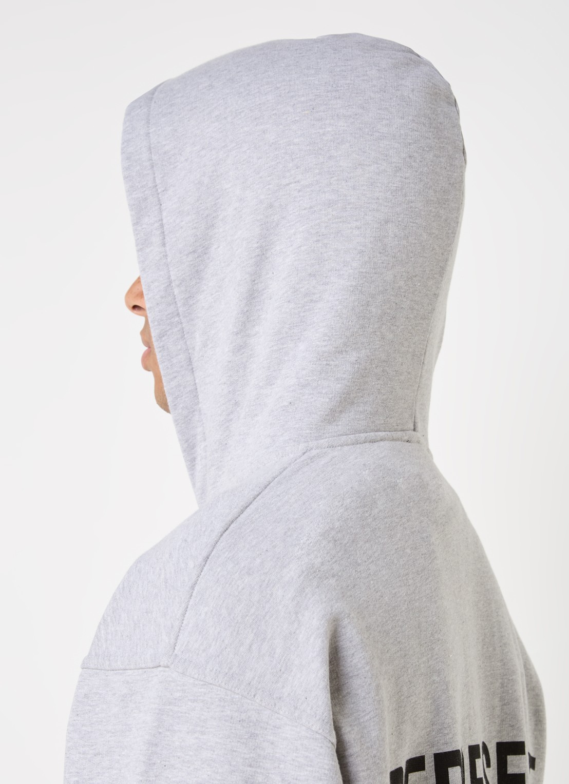 Represent Owners Club sweatvest met logo- en backprint - detail 3 grijsmele