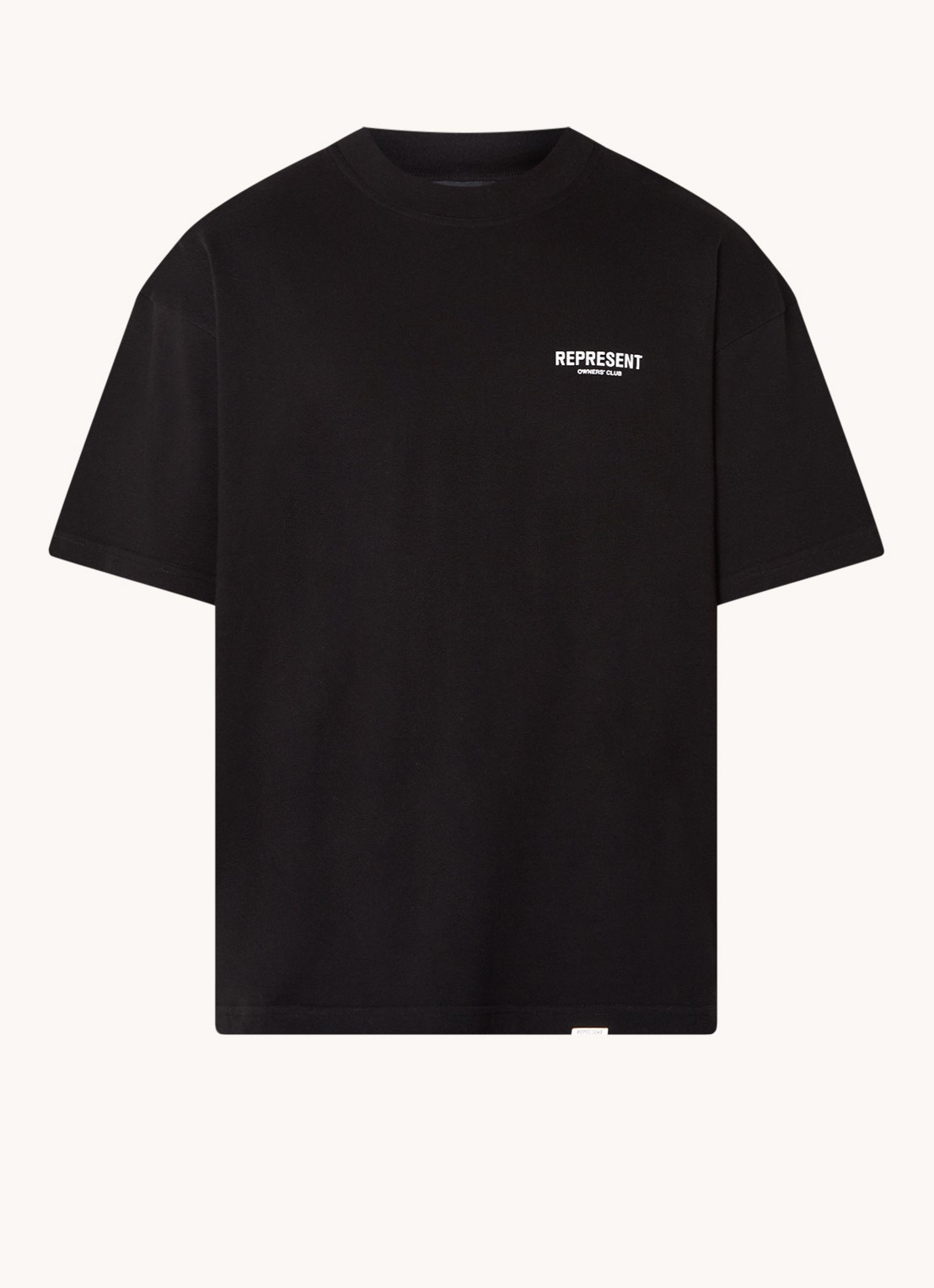 Represent Owners Club T-shirt met logo- en backprint - voorkant 2 zwart