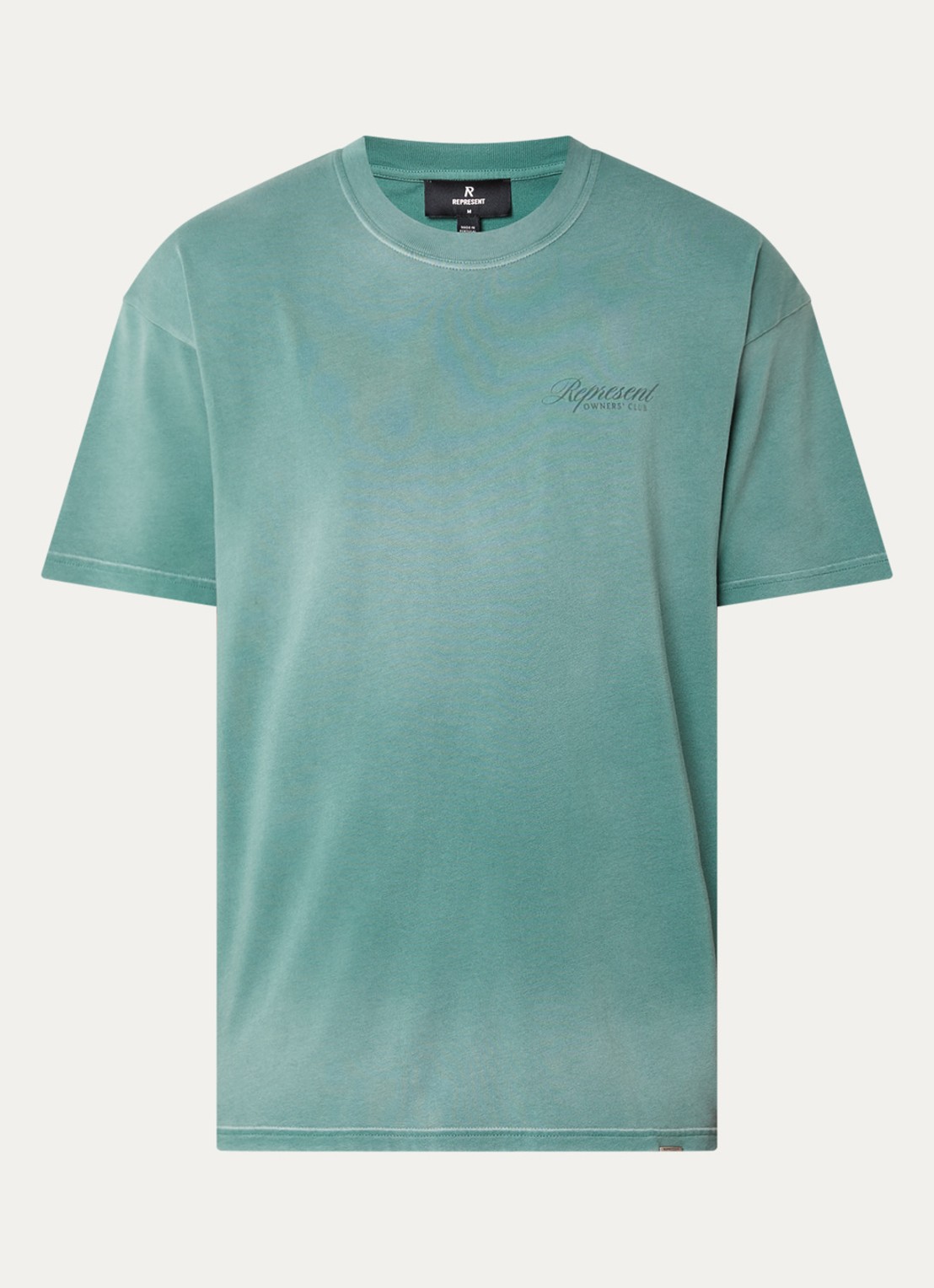 Represent Owners Club T-shirt met logo- en backprint  - voorkant 2 zeegroen