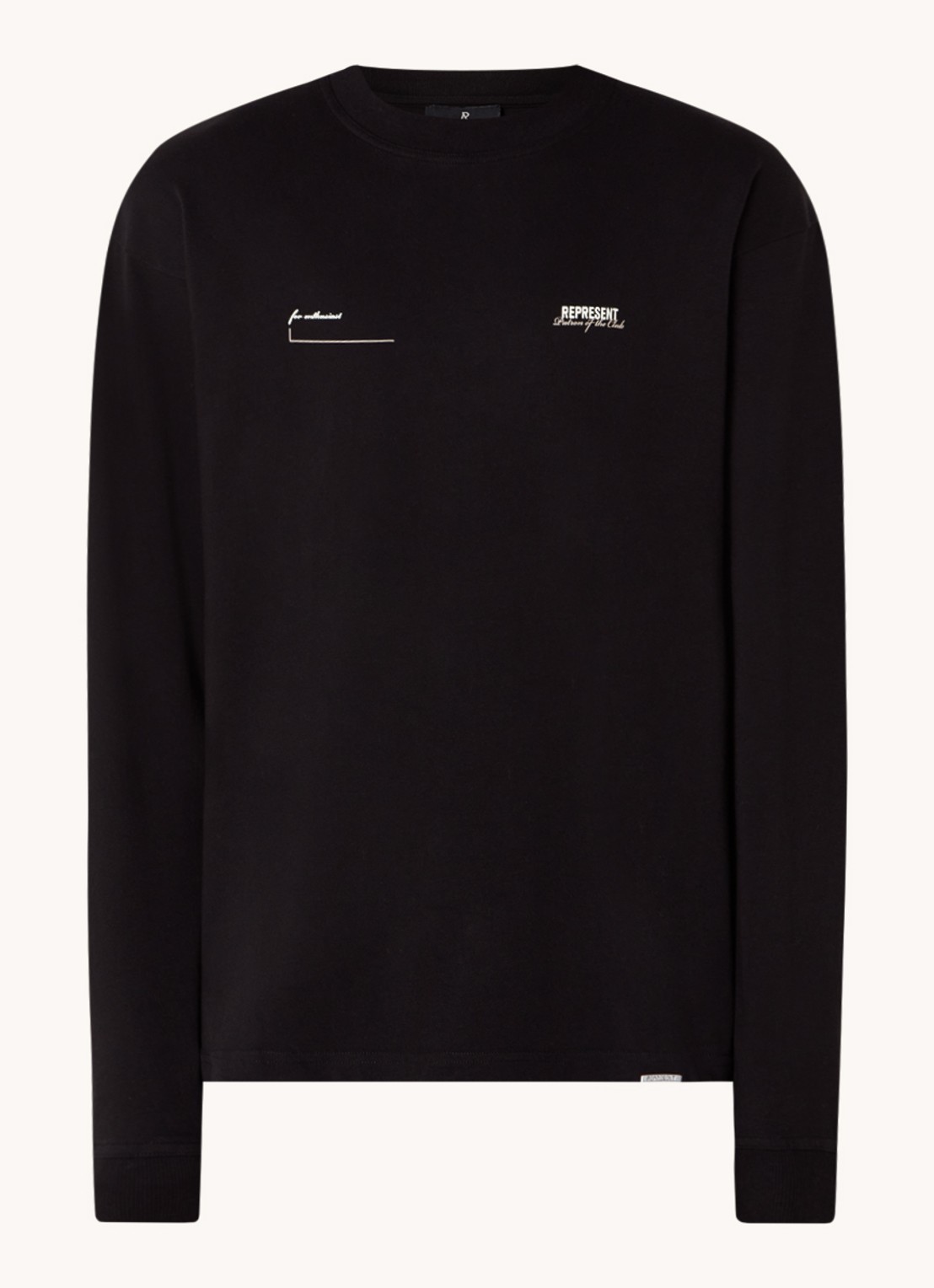 Represent Patron longsleeve met logo- en backprint • Zwart • de Bijenkorf