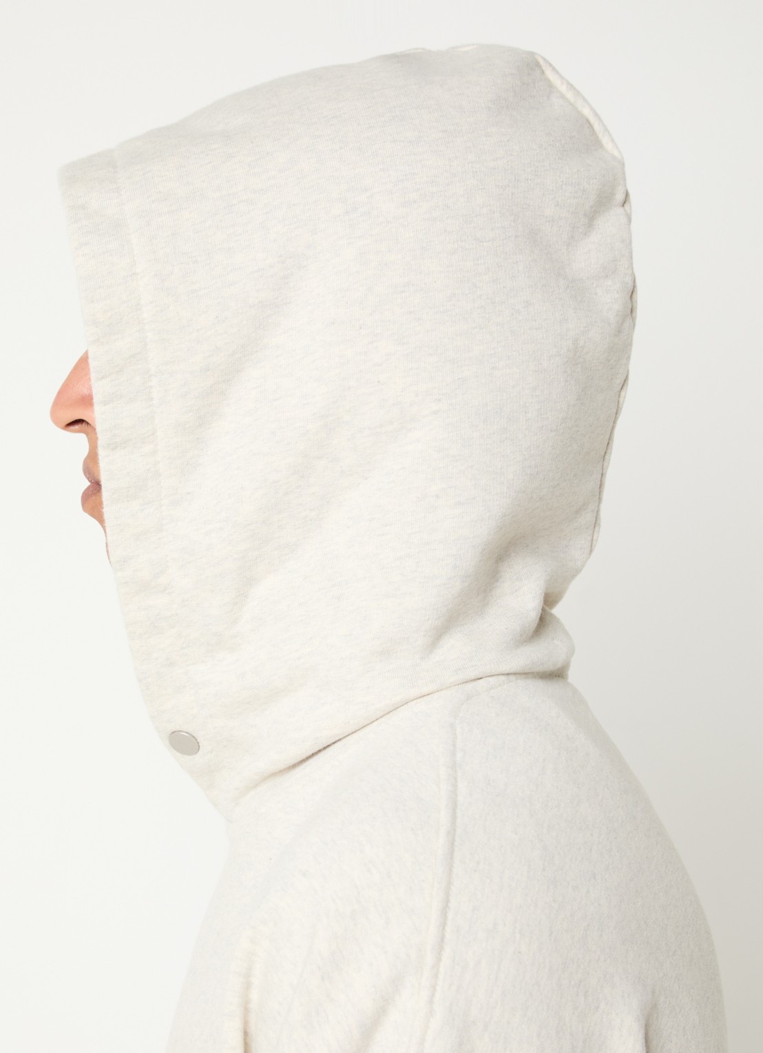 Represent Patron Of The Club hoodie met logo- en backprint - detail 3 creme