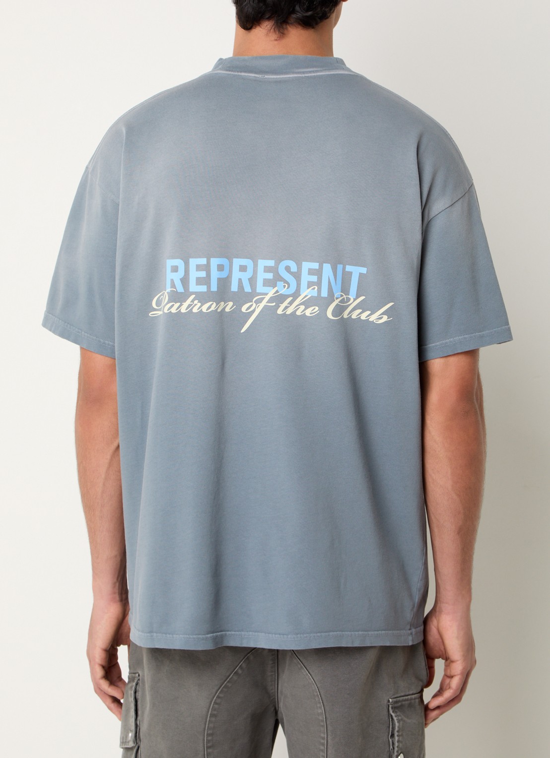 Represent Patron Of The Club T-shirt met logo- en backprint • Grijs ...