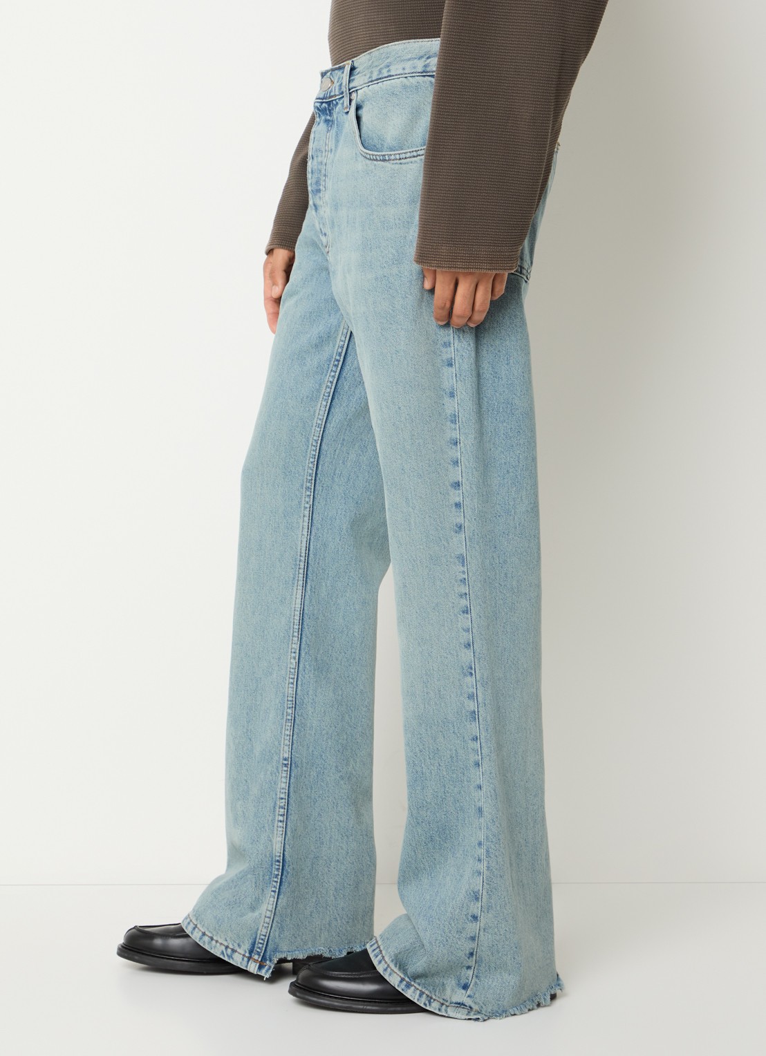 Represent R6 flared jeans met lichte wassing - detail 2 indigo