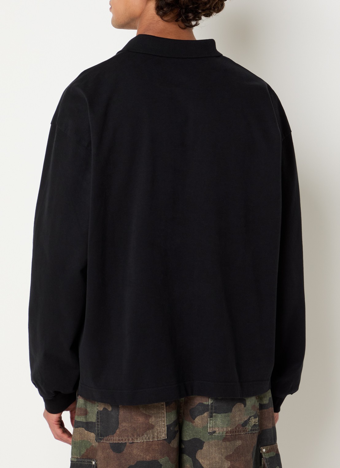 Represent Regular fit polo met logoprint - achterkant 4 zwart