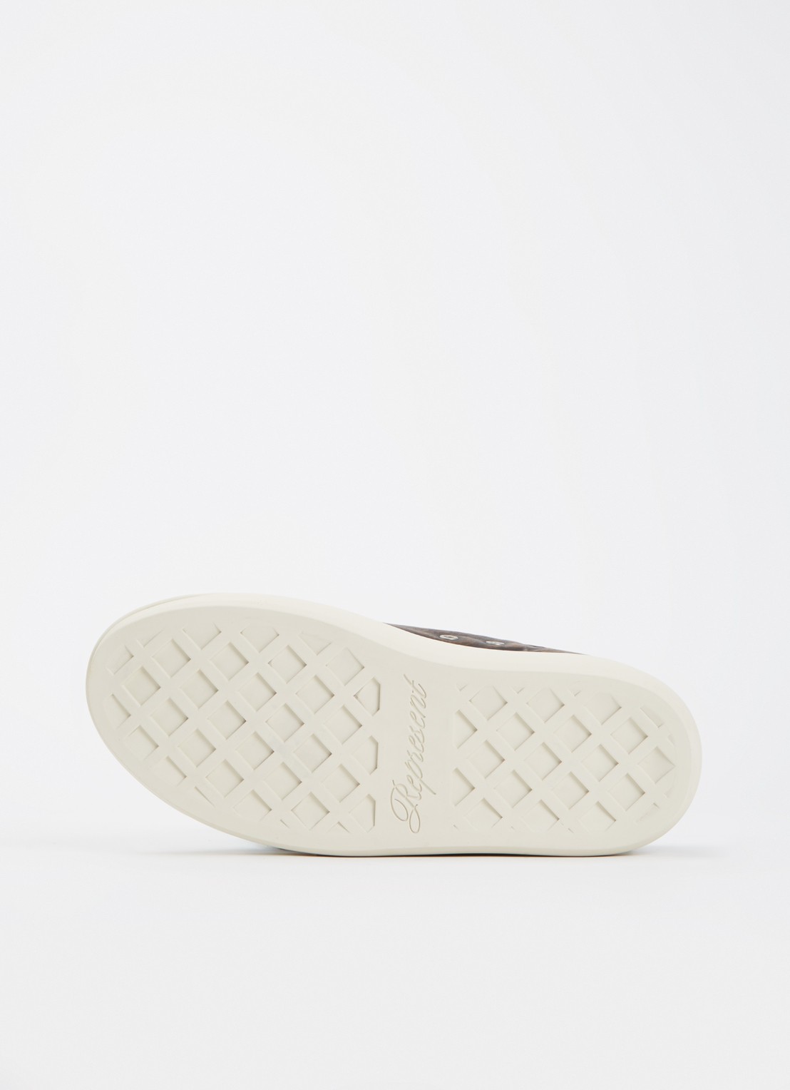Represent Rep-Cap sneaker van leer met destroyed afwerking  - detail 3 donkerbruin