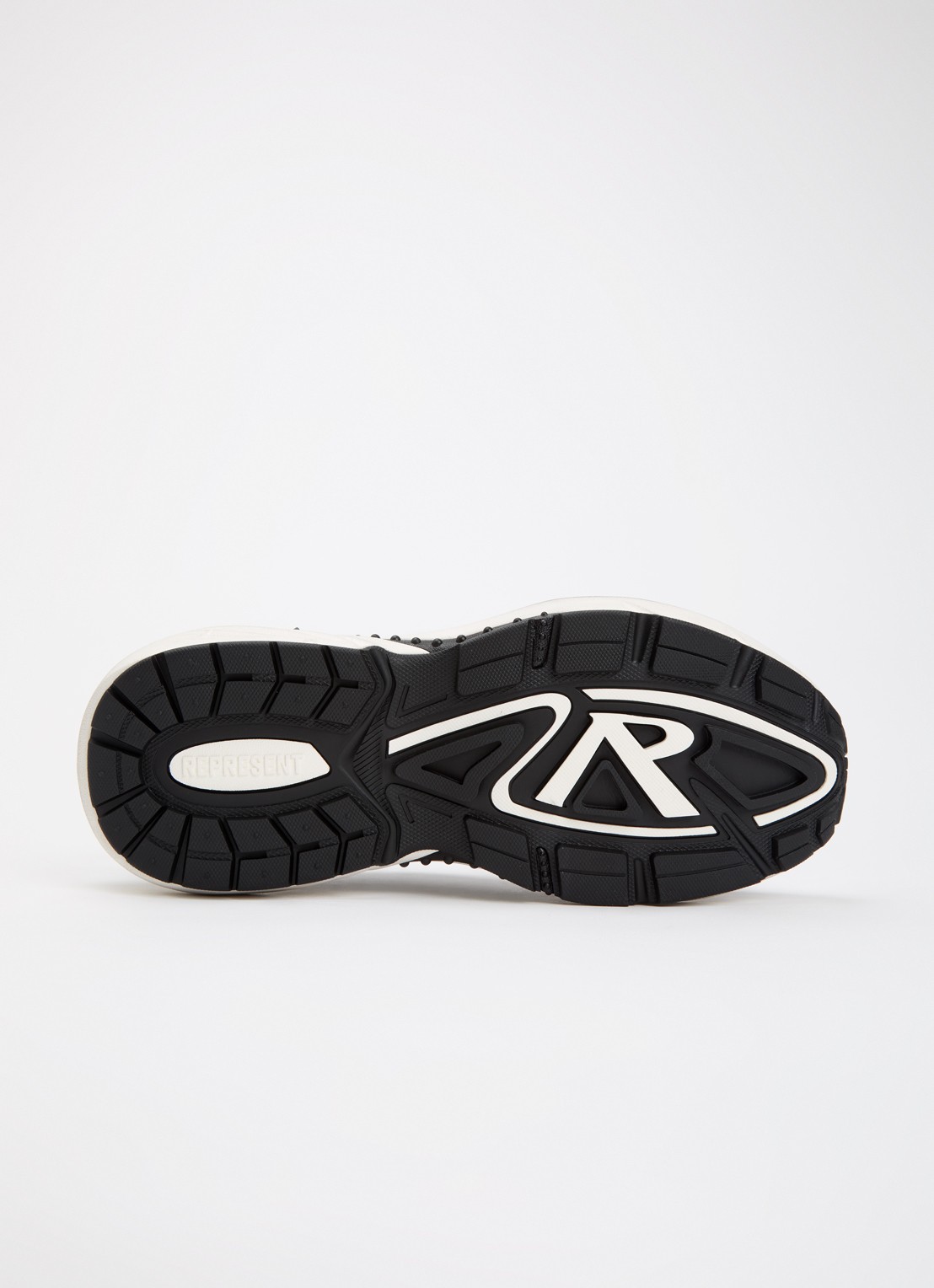 Represent Storm-Torn sneaker met details van mesh  - detail 5 zwart