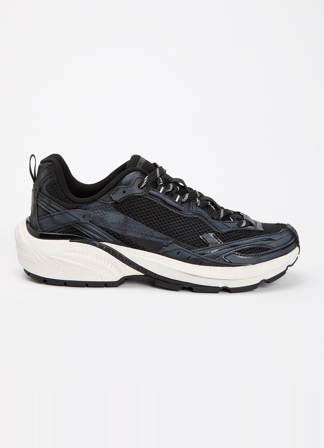 Represent Storm-Torn sneaker met details van mesh  - voorkant 2 zwart