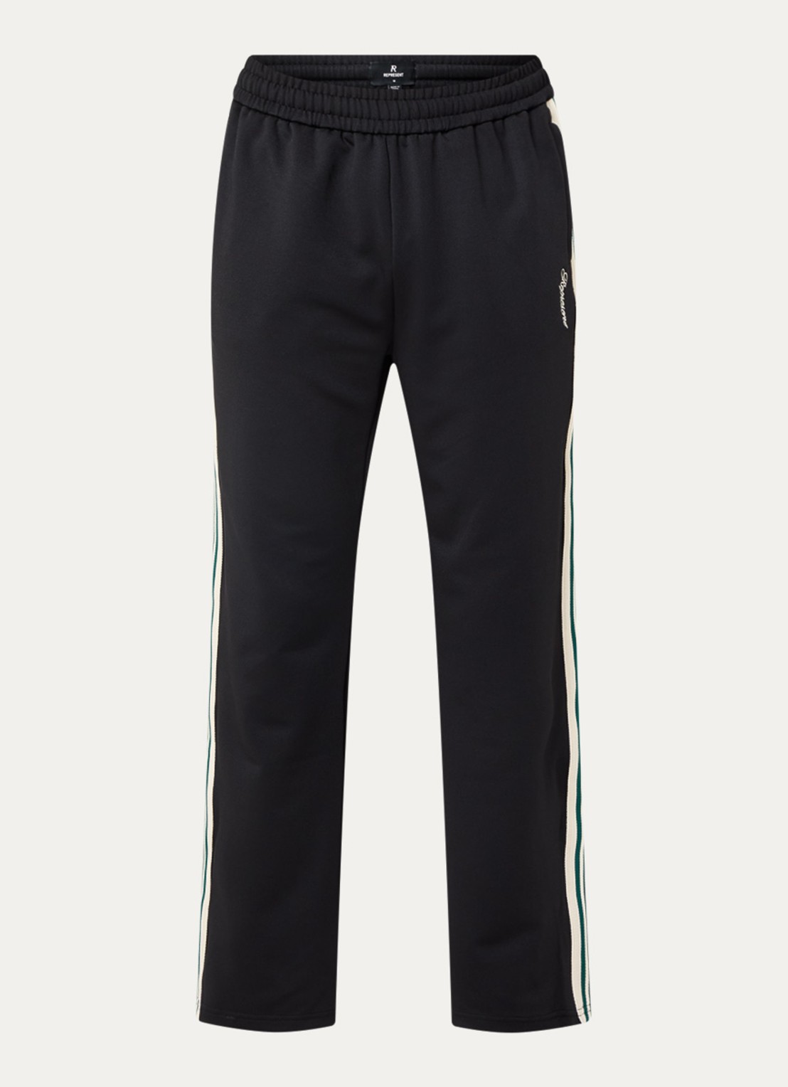 Represent Straight fit joggingbroek met ritszakken - voorkant 3 zwart