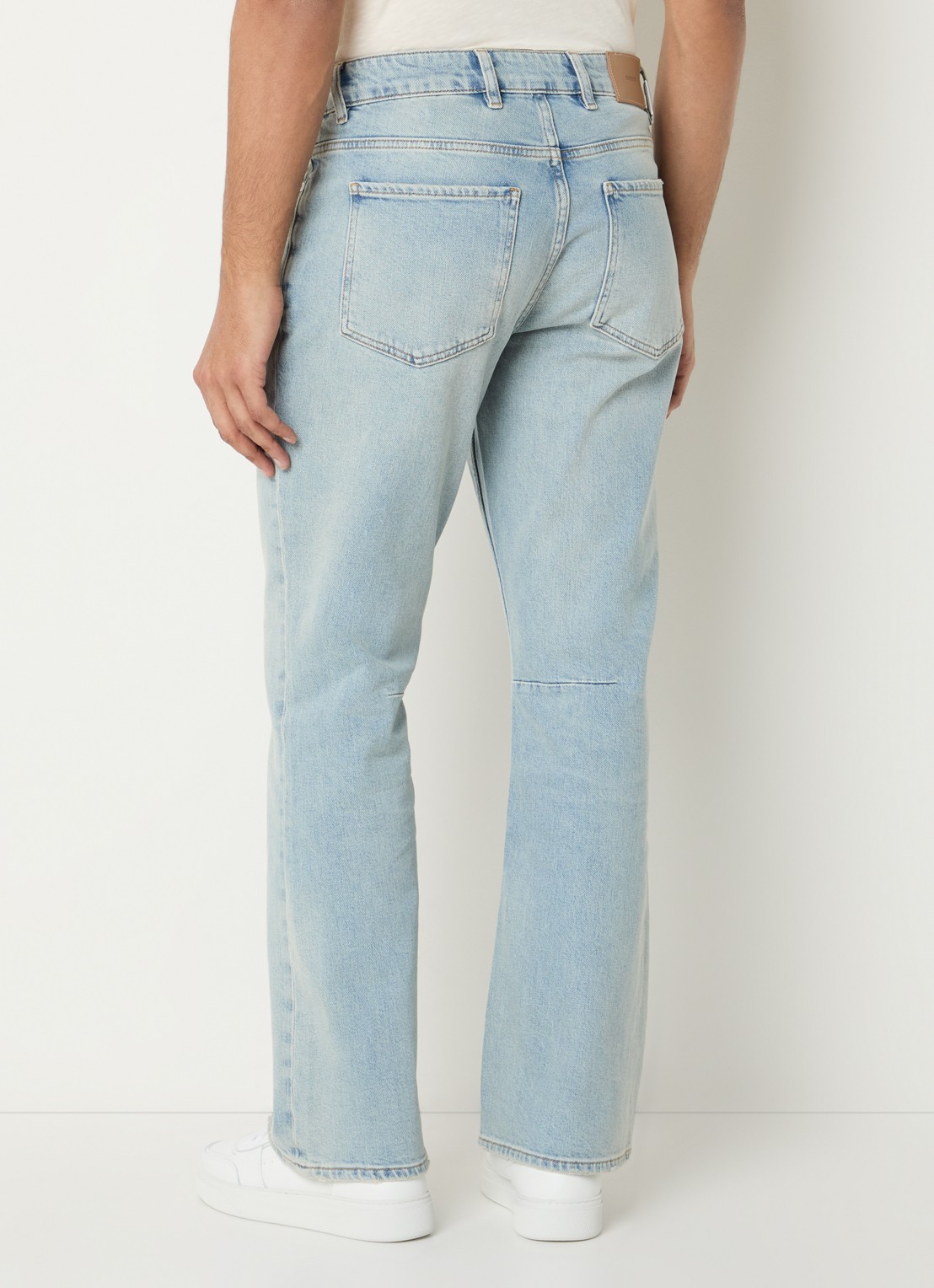 Represent Straight leg jeans met lichte wassing  - achterkant indigo