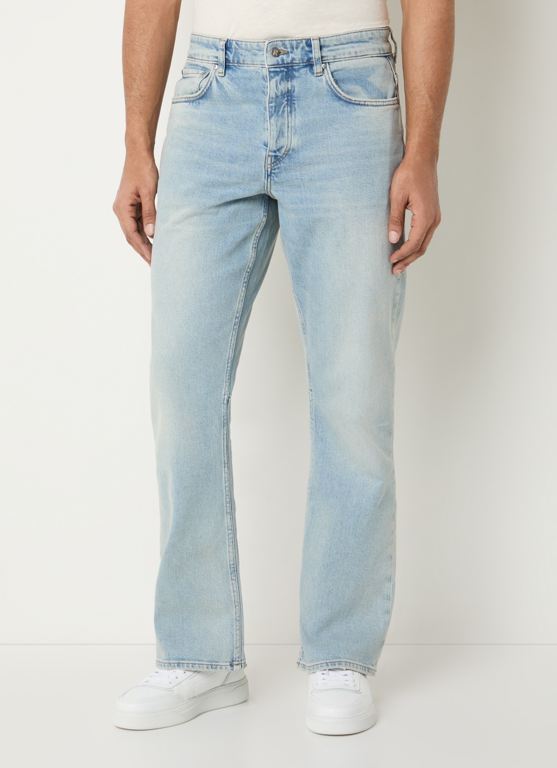 Represent Straight leg jeans met lichte wassing  - detail 4 indigo