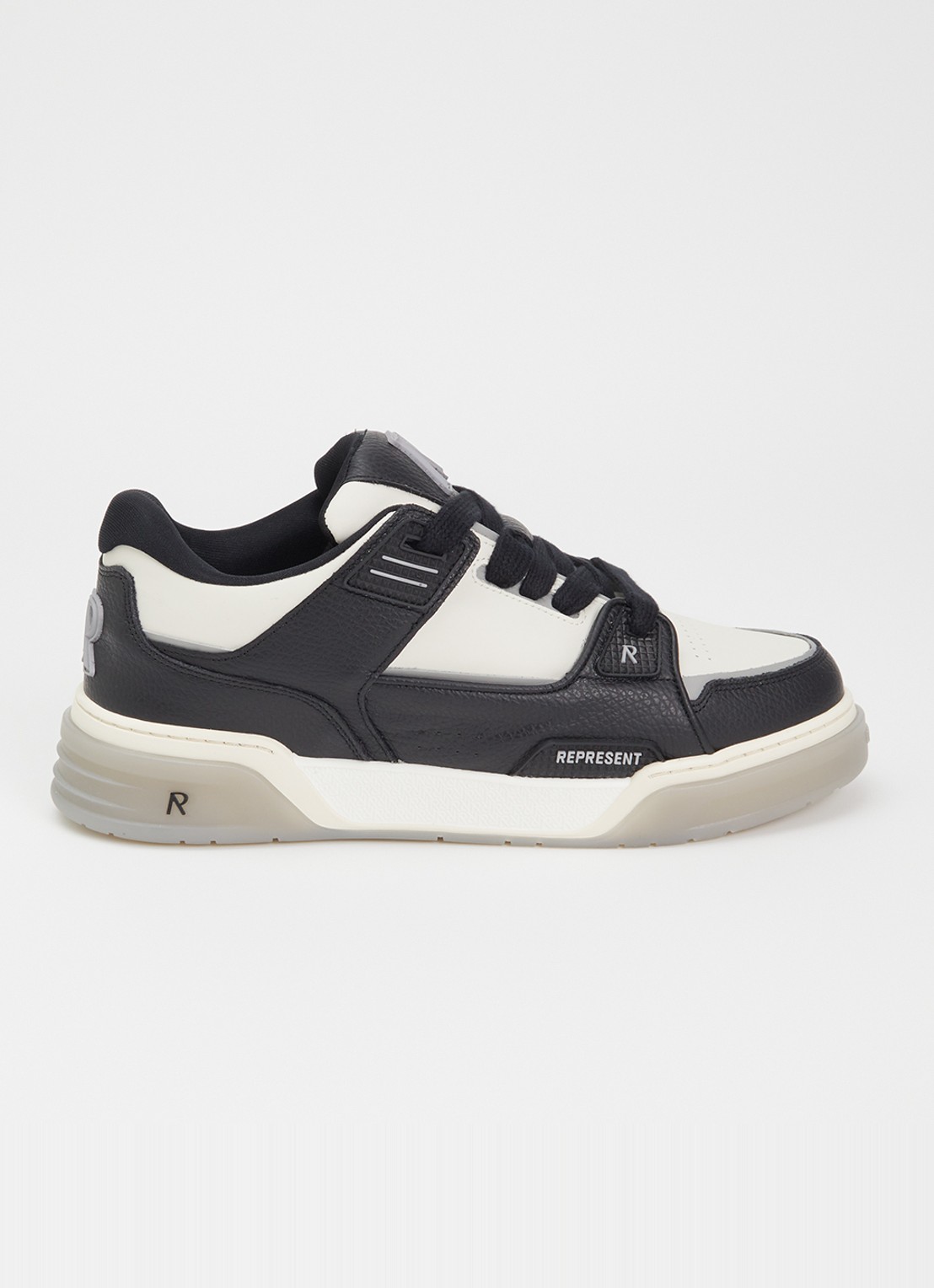 Represent Studio sneaker van leer - voorkant 7 zwart