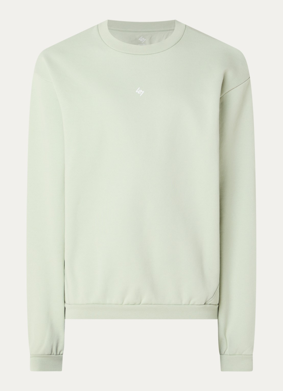Represent Sweater met logo- en backprint - voorkant lichtgroen
