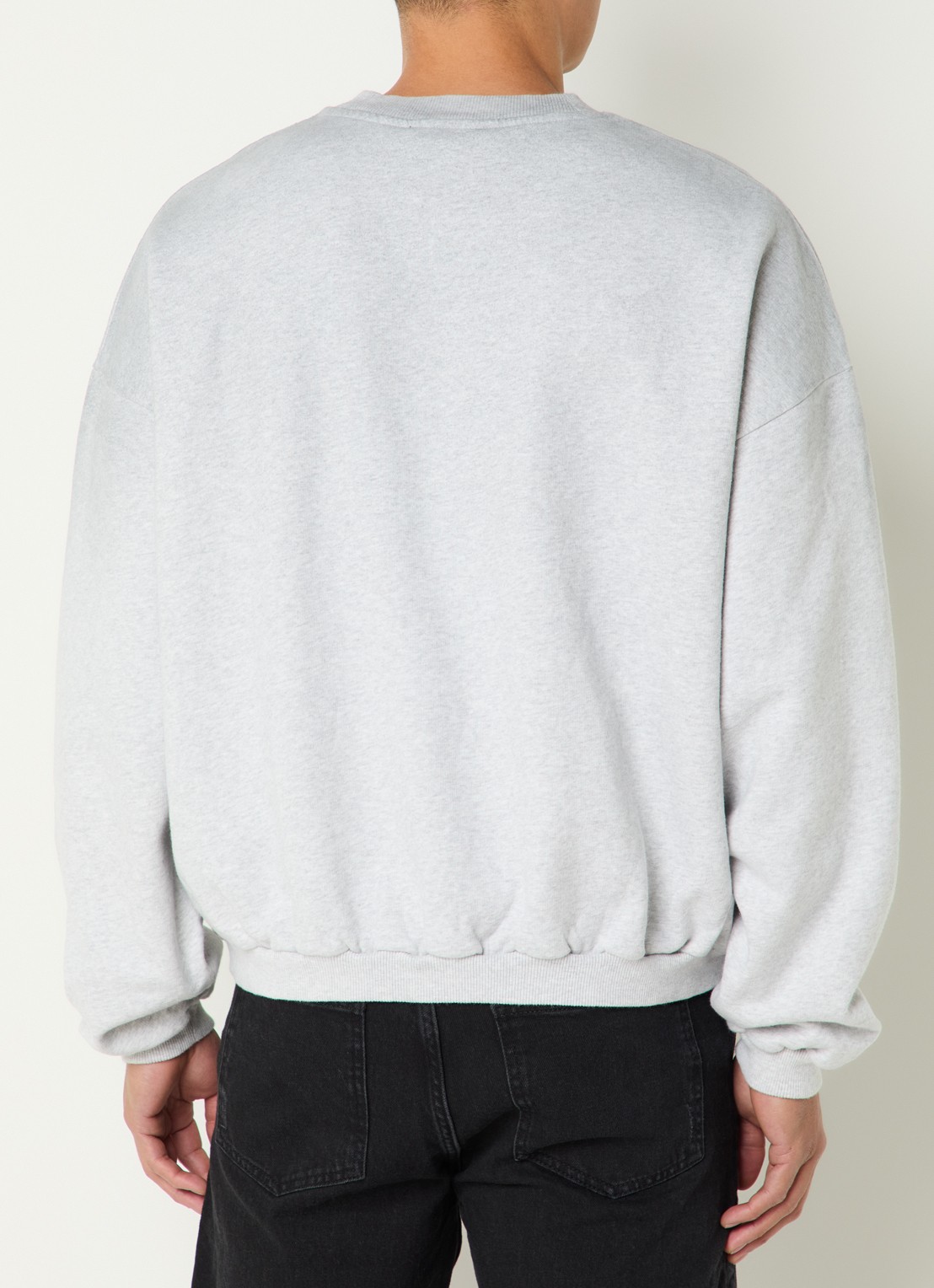 Represent Sweater met logoprint - achterkant 2 grijsmele