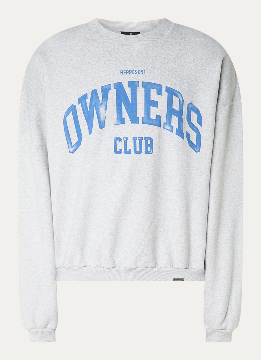 Represent Sweater met logoprint - voorkant 3 grijsmele