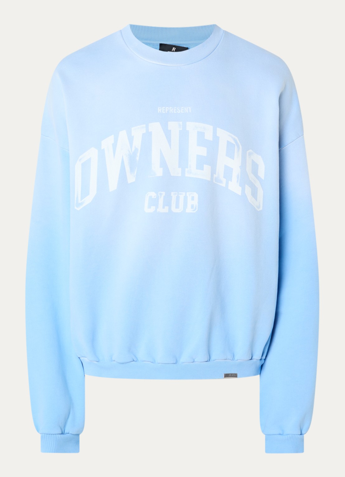 Represent Sweater met logoprint - voorkant 3 blauw
