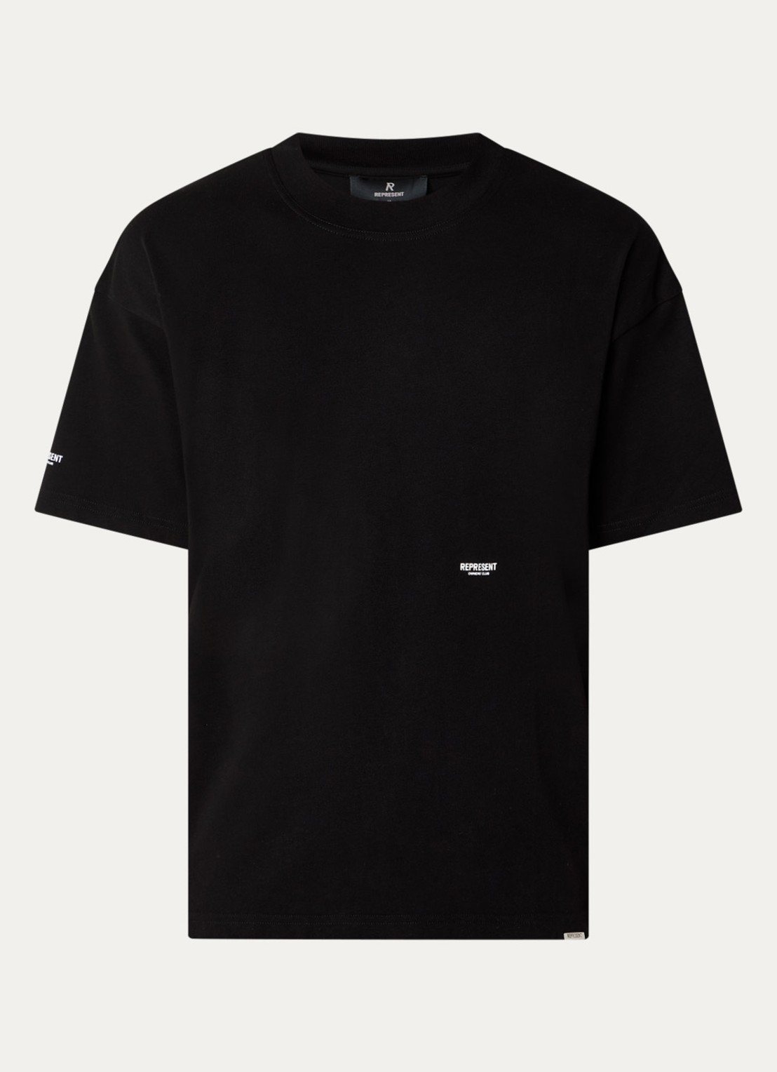 Represent T-shirt met logo - voorkant 2 zwart