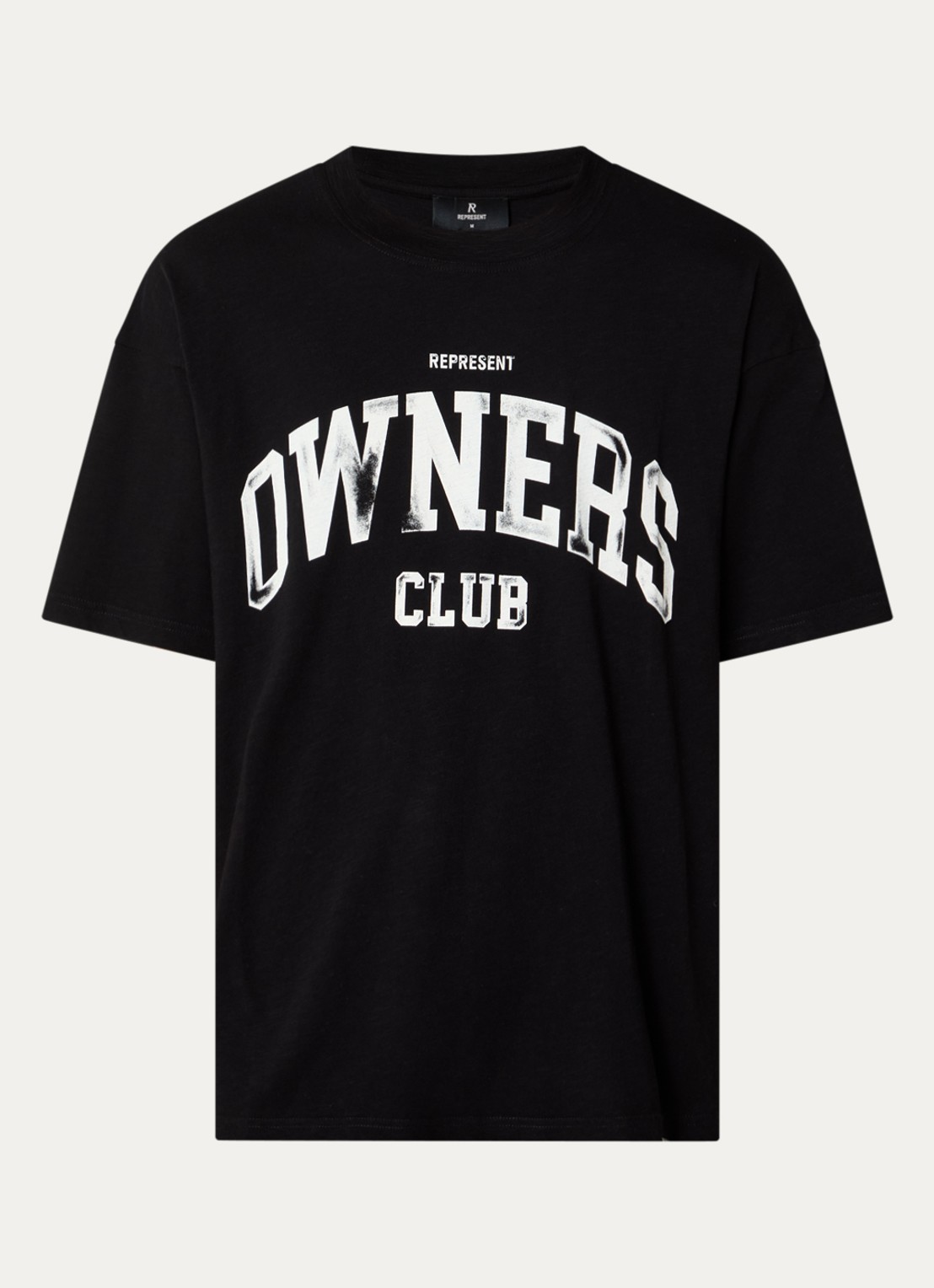 Represent T-shirt met logoprint - voorkant zwart