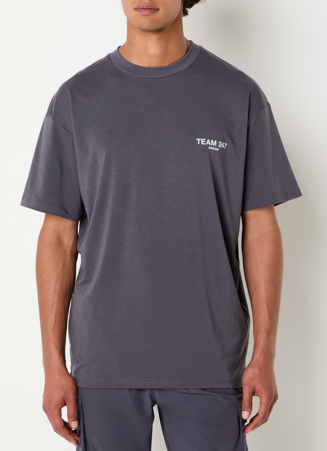 Represent T-shirt met logoprint - achterkant 3 antraciet