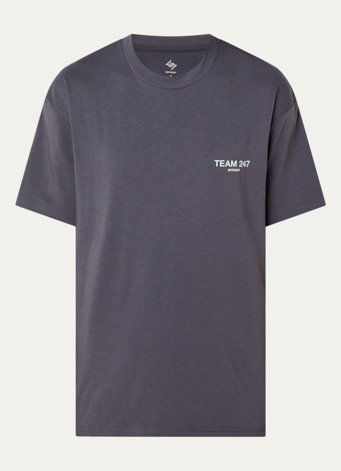 Represent T-shirt met logoprint - voorkant antraciet
