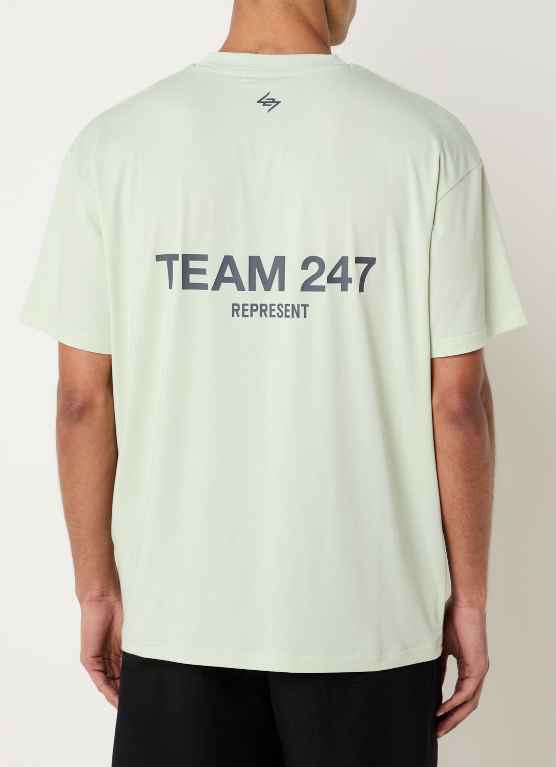 Represent T-shirt met logoprint - detail 4 lindegroen