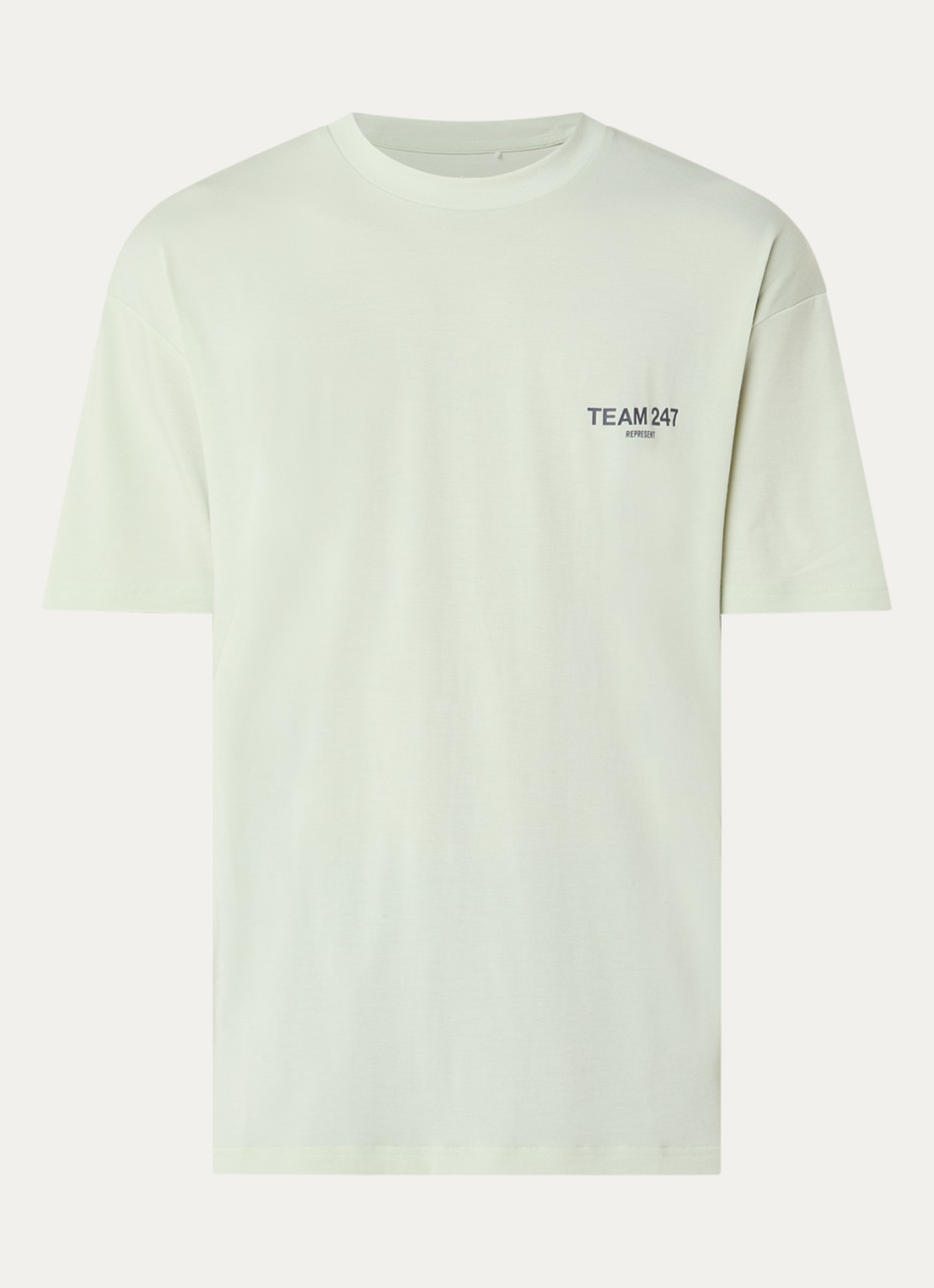 Represent T-shirt met logoprint - voorkant lindegroen