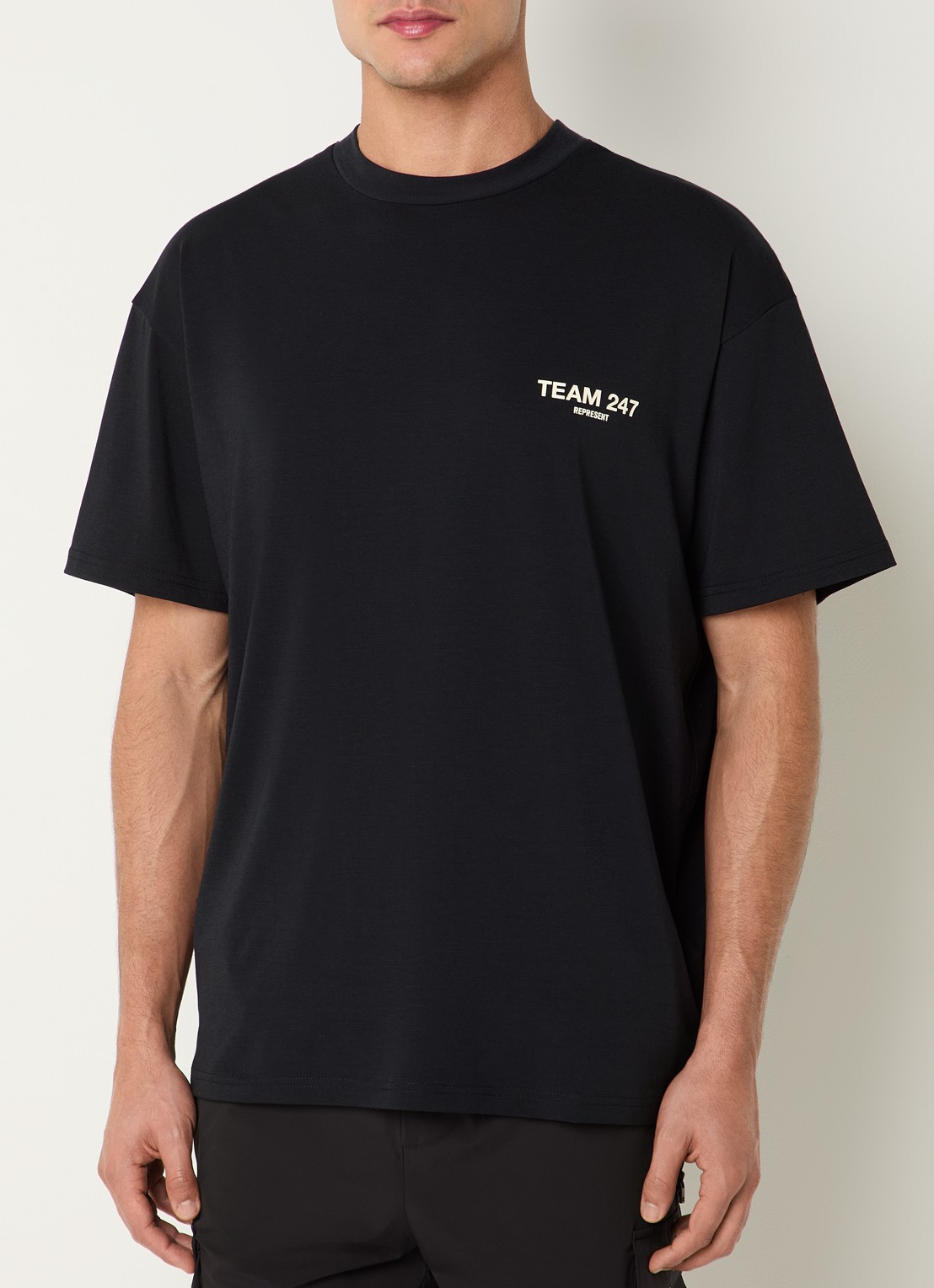 Represent Team 247 T-Shirt met logo- en backprint - achterkant 3 zwart