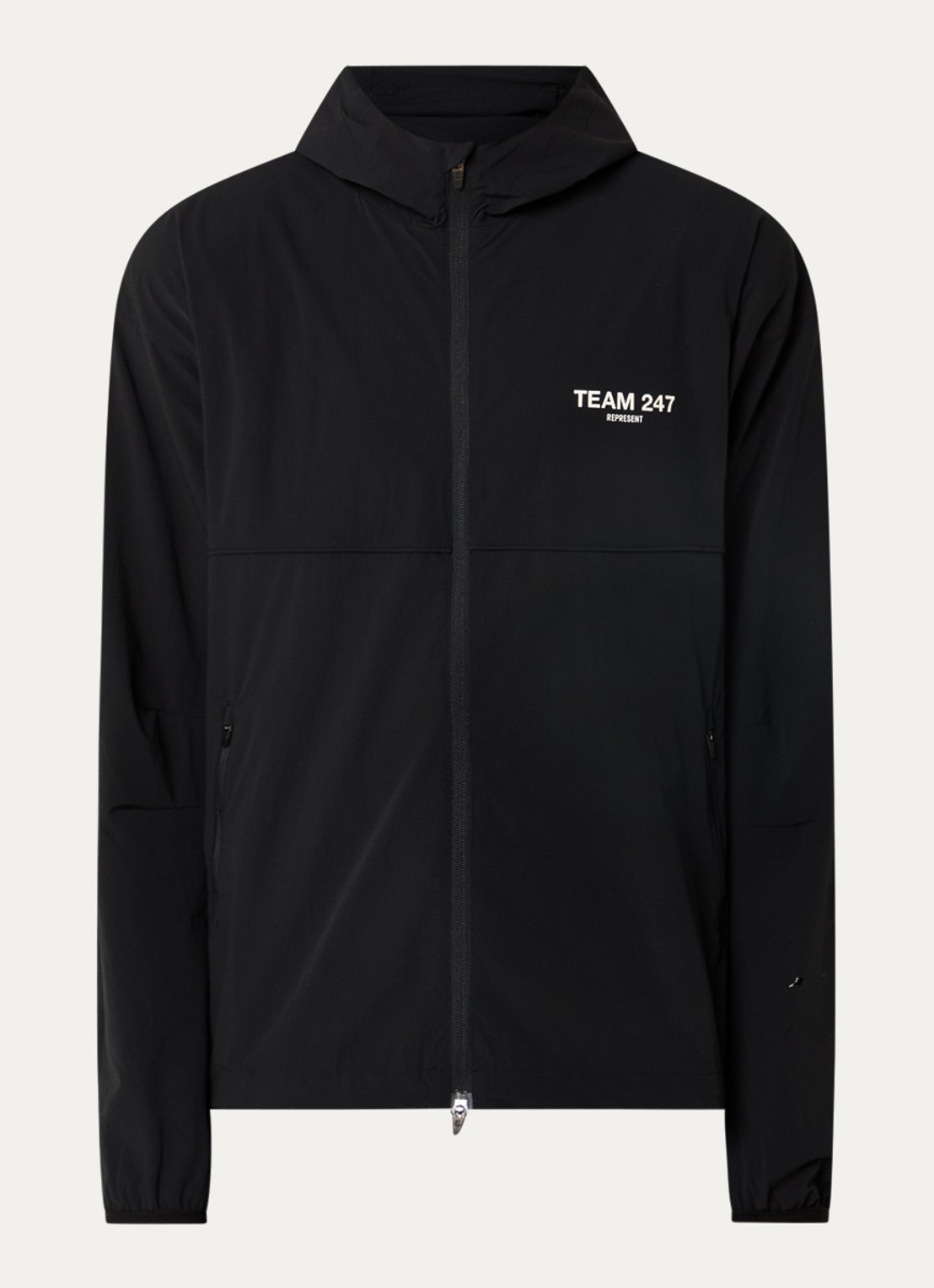 Represent Team 247 trackvest met logo - voorkant zwart