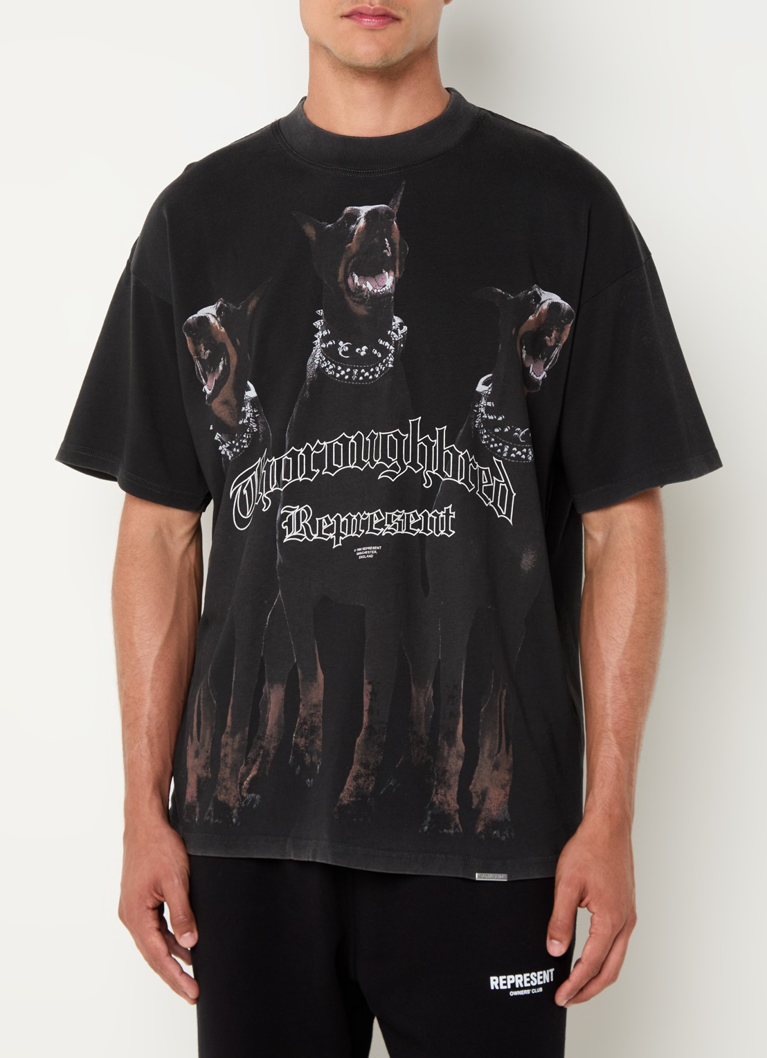 Represent Thoroughbred T-shirt met logoprint - detail 3 zwart