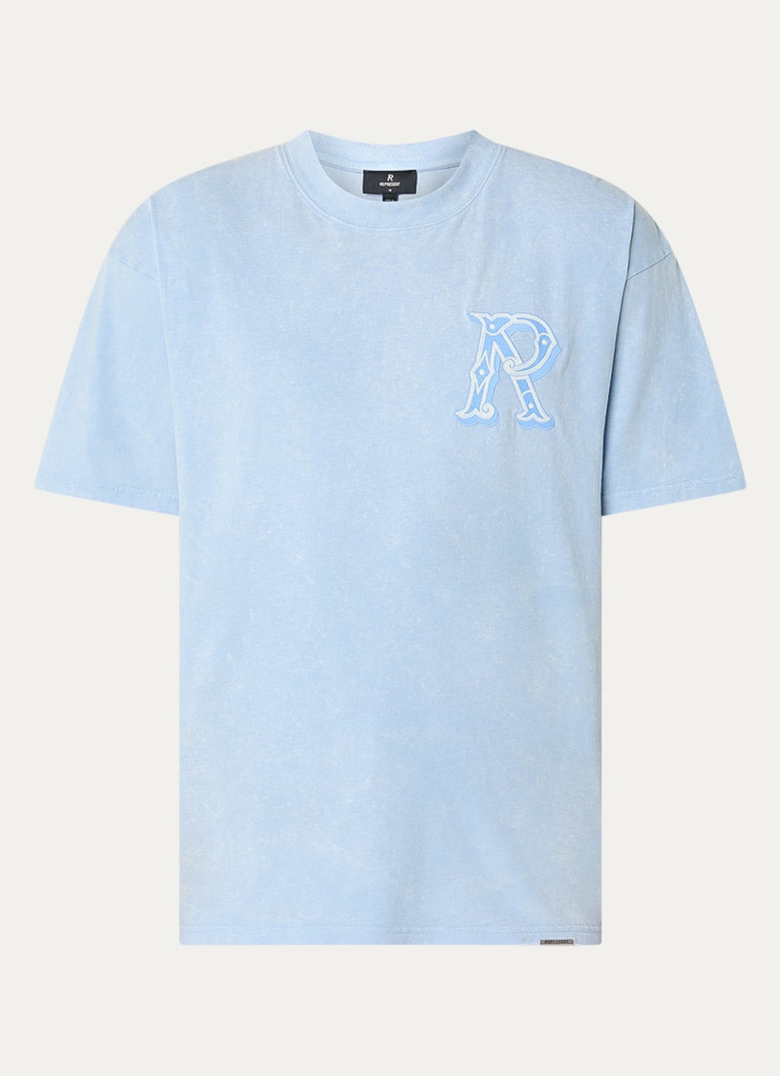 Represent Western Initial T-shirt met logoborduring - voorkant 2 lavendel