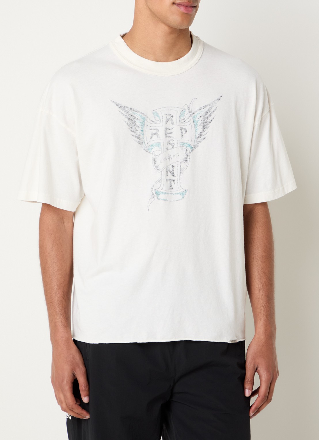 Represent Westside T-shirt met print - detail 3 gebroken wit