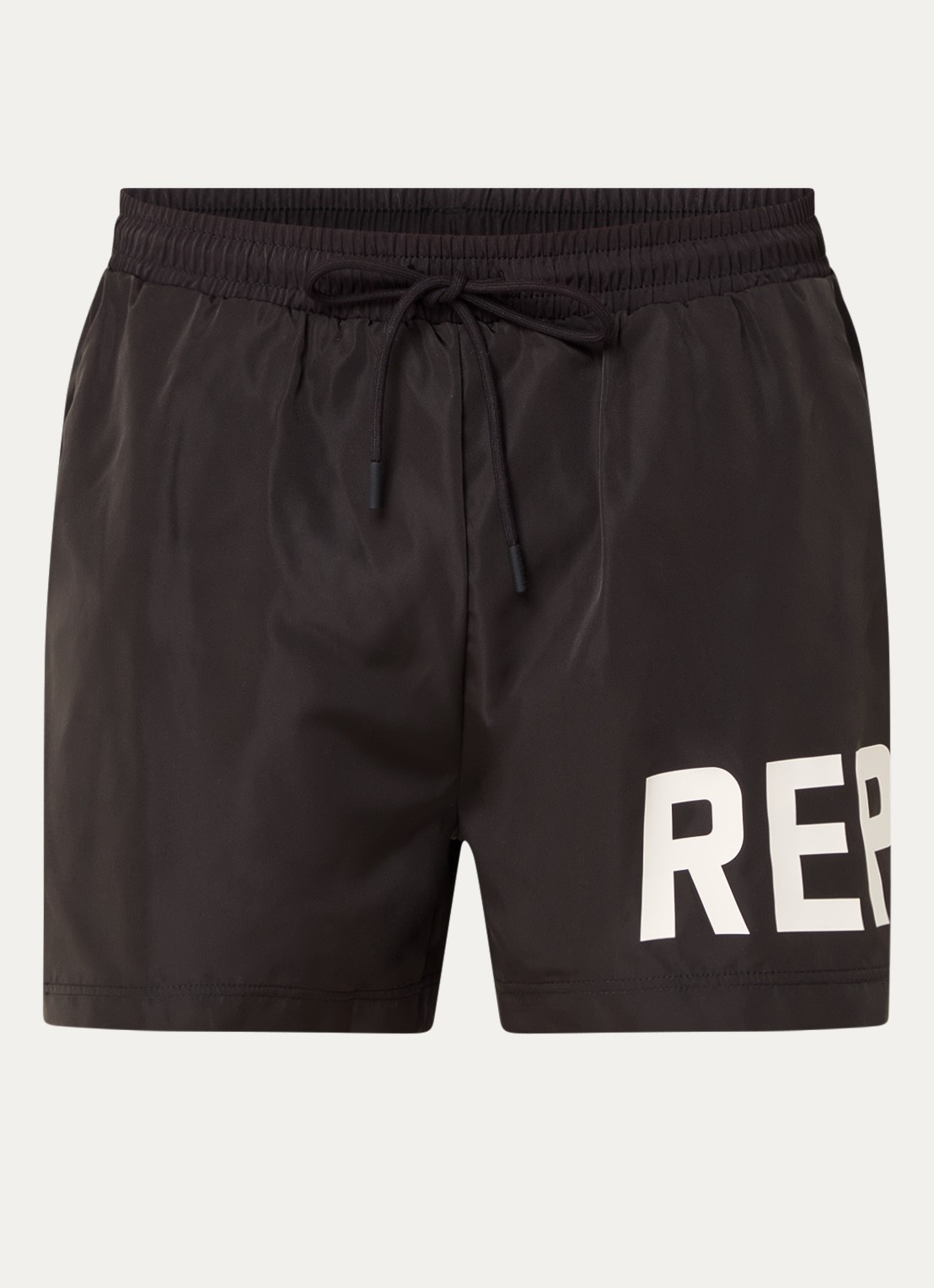 Represent Zwemshorts met logoprint en steekzakken  - voorkant 3 zwart