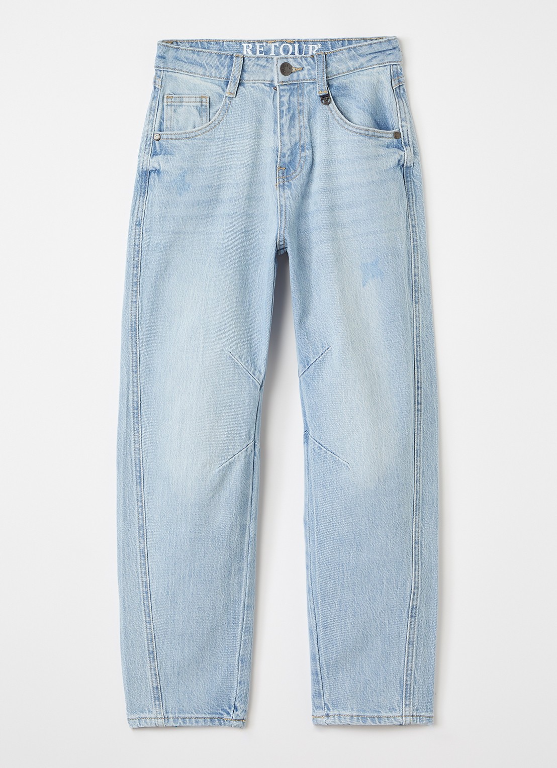 Retour Jeans Barbera straight leg jeans met lichte wassing - voorkant indigo