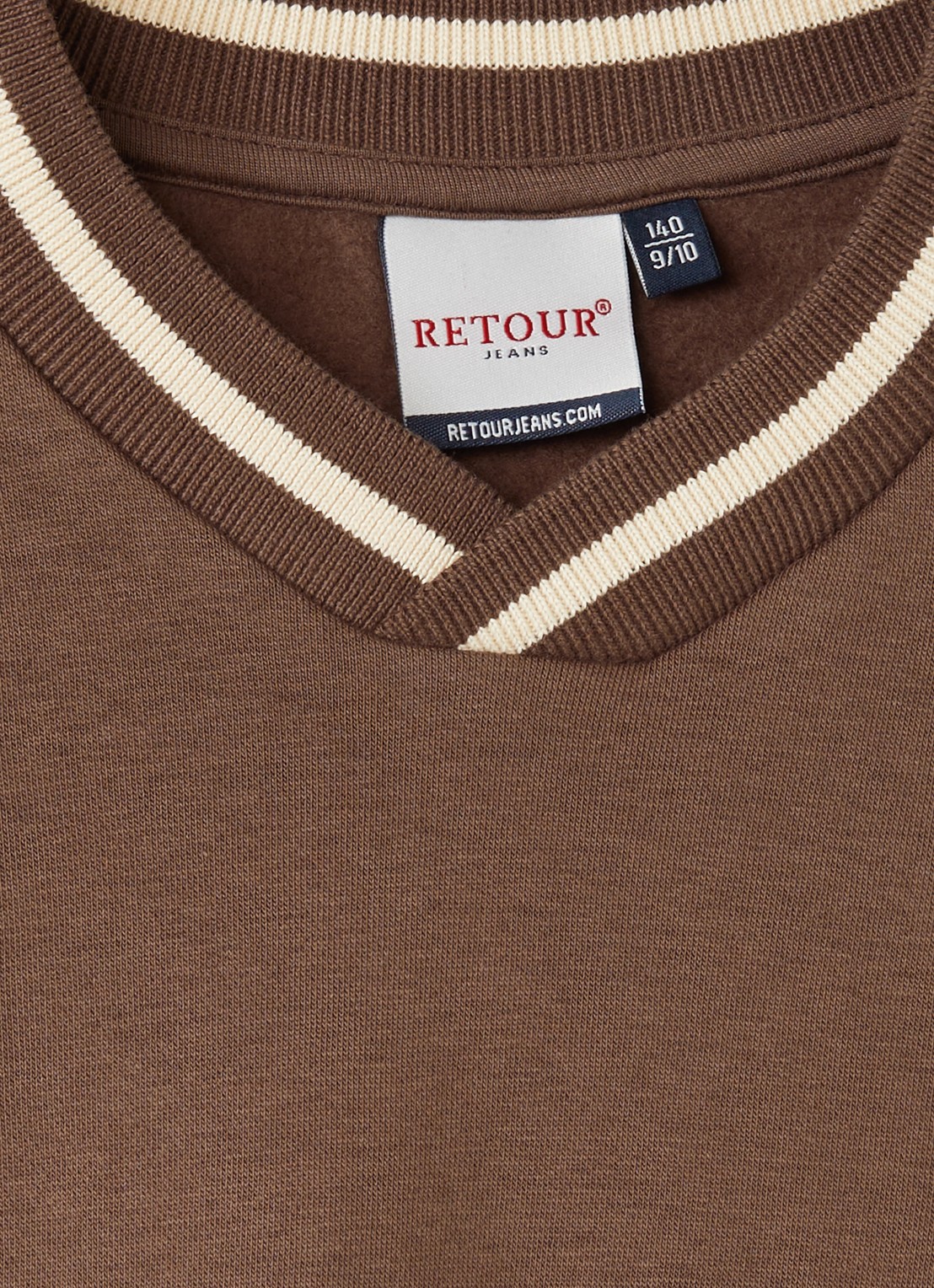 Retour Jeans Brigitta sweater met print - detail lichtbruin