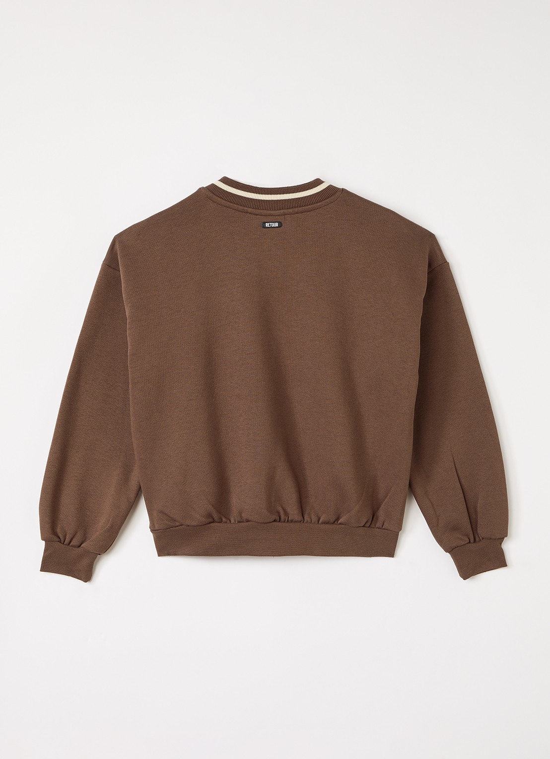 Retour Jeans Brigitta sweater met print - voorkant 3 lichtbruin