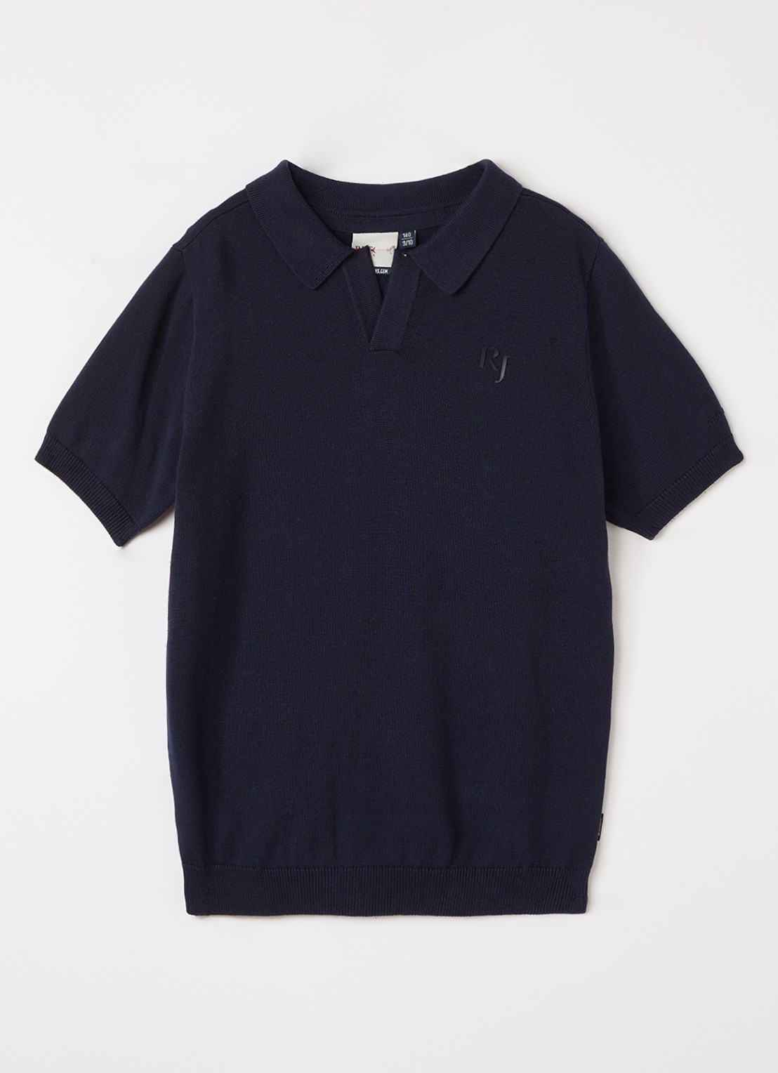 Retour Jeans Camiel fijngebreide polo - voorkant 2 donkerblauw
