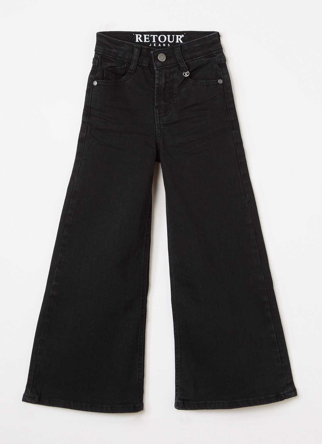 Retour Jeans Celeste wide leg jeans met stretch - voorkant zwart